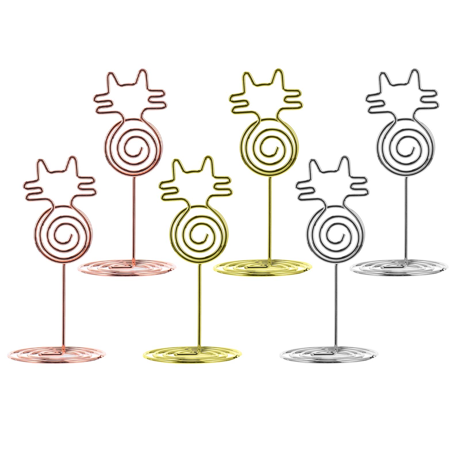 12 Pcs Metal Note Holders - Table Cards Clip for Party, Office, Restaurant - Place Cards Stand with Table Number Holder - Perfect for Weddings, Events & Business Meetings