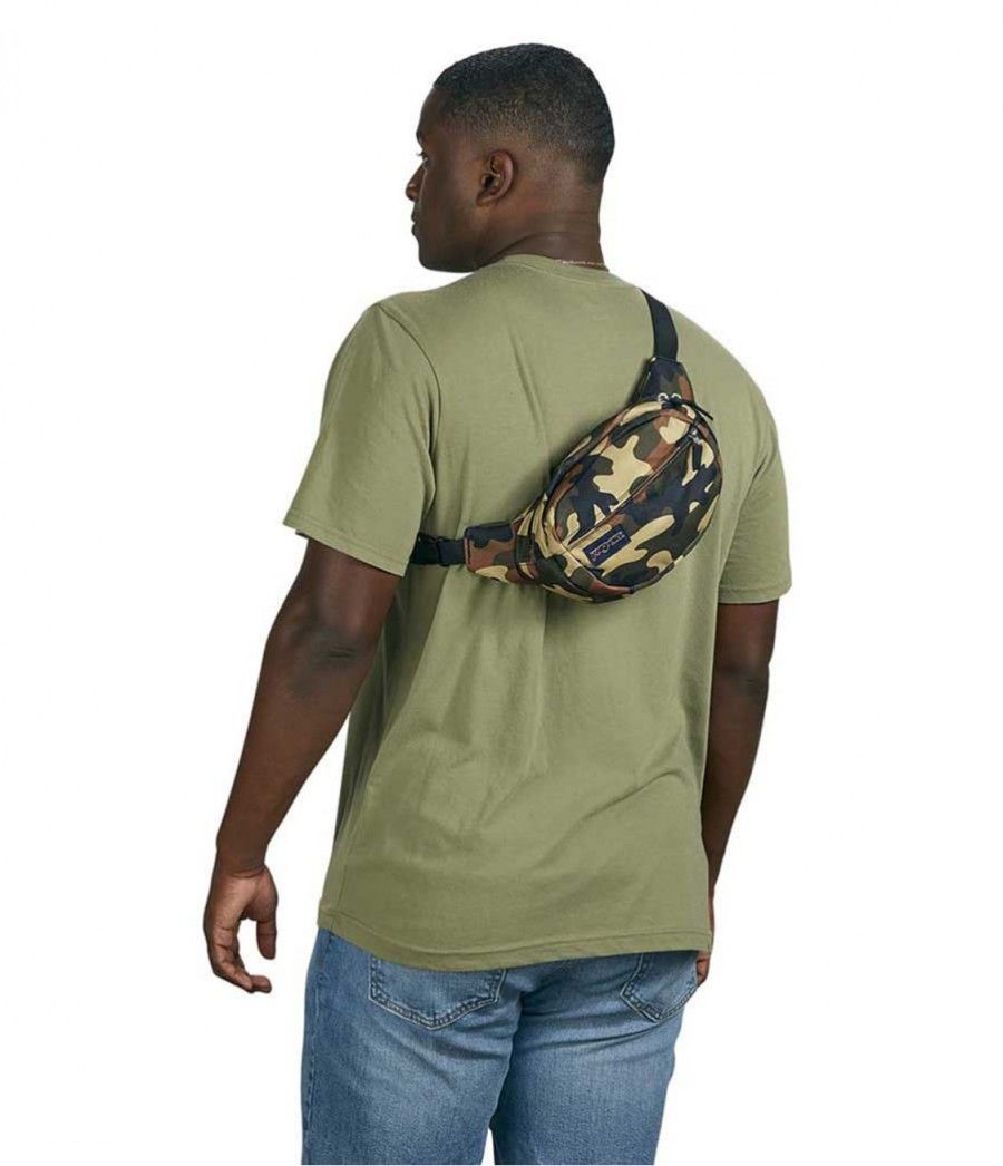 JanSport Fifth Ave Fanny Pack - Stylish & Durable Waist Bag in Buckshot Camo | Perfect for Travel, Hiking & Everyday Use