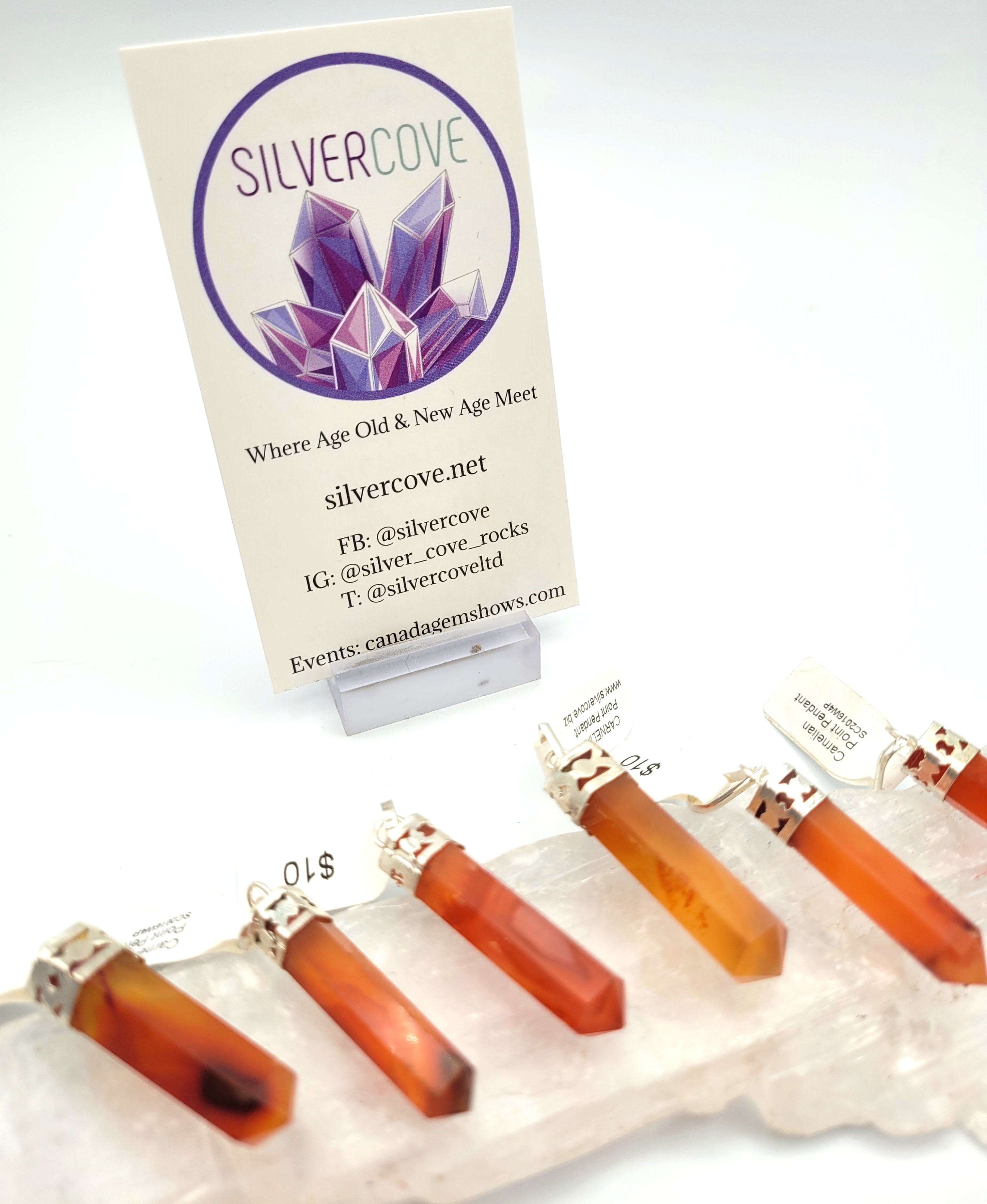 Natural Carnelian Gemstone Point Pendant Necklace - Healing Crystal Jewelry for Chakra Balancing & Energy Protection - Perfect for Meditation, Yoga & Spiritual Gifts