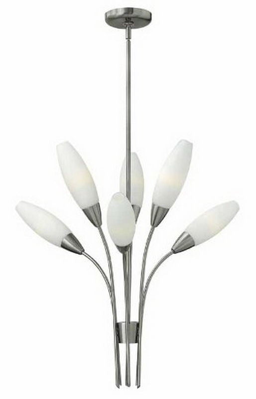 Hinkley Lighting Fredrick Ramond FR40106 BNI Calista Collection 6-Light Brushed Nickel Pendant Chandelier - Perfect for Dining Room, Kitchen Island & Entryway Lighting