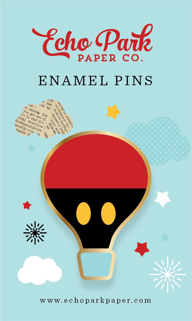 Echo Park Paper Company Balloon Ride Enamel Pin - Cute Hot Air Balloon Lapel Pin for Backpacks, Jackets & Gifts - Perfect for Collectors, Travel Lovers & Fashion Accessories
