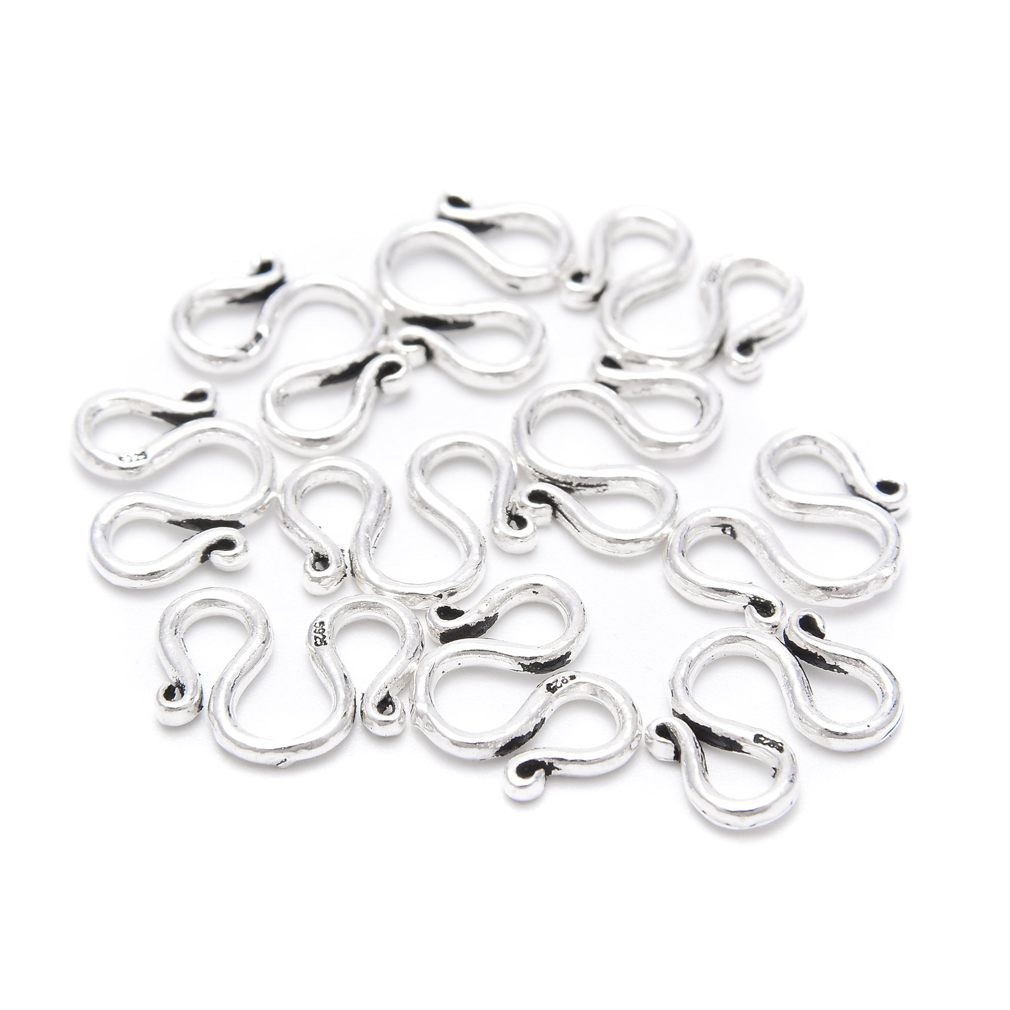 925 Sterling Silver U-Shape Connector Clasp 10x14mm - 5Pcs Bulk Pack for Jewelry Making, Bracelets & Necklaces DIY Projects