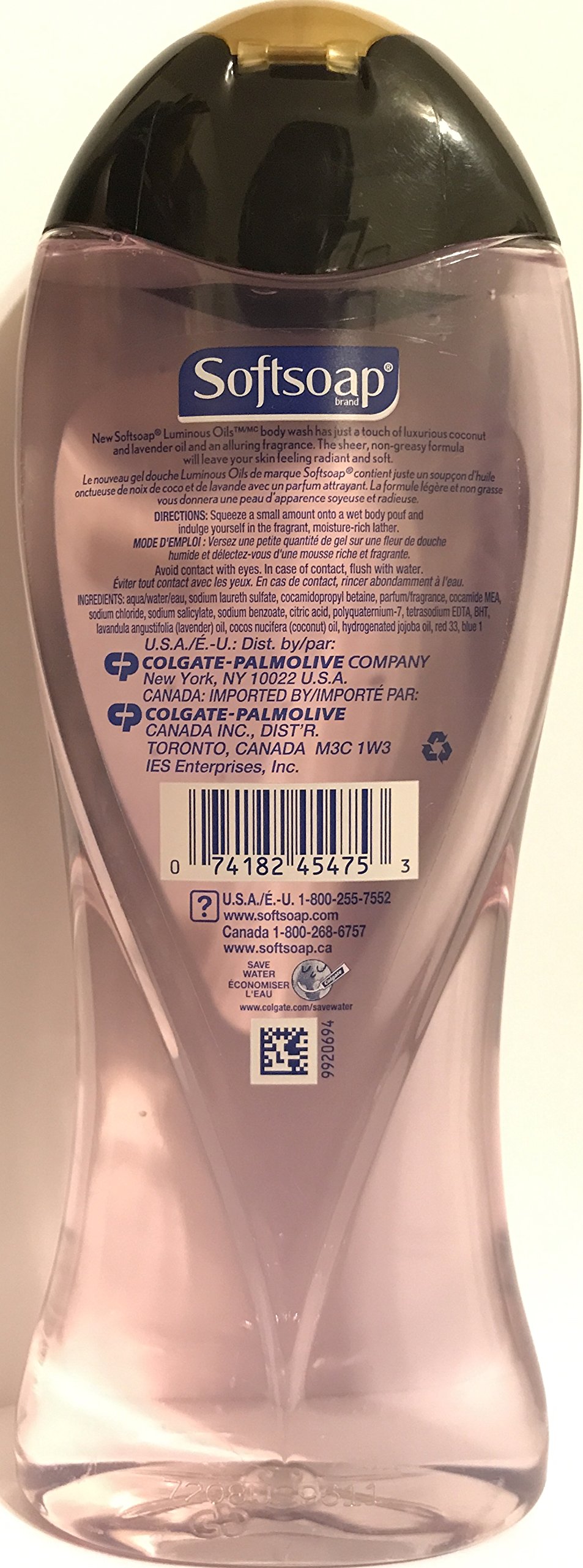 Softsoap Moisturizing Body Wash with Coconut Oil & Lavender - 15 fl oz (443ml) per Bottle - Pack of 2 - Hydrating Shower Gel for Dry Skin - Perfect for Daily Use & Relaxing Bath Time