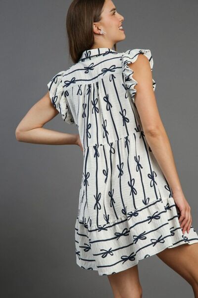 Elegant Full Size Mini A-Line Resort Bow Dress for Women - Perfect for Beach Vacations, Summer Parties & Casual Outings
