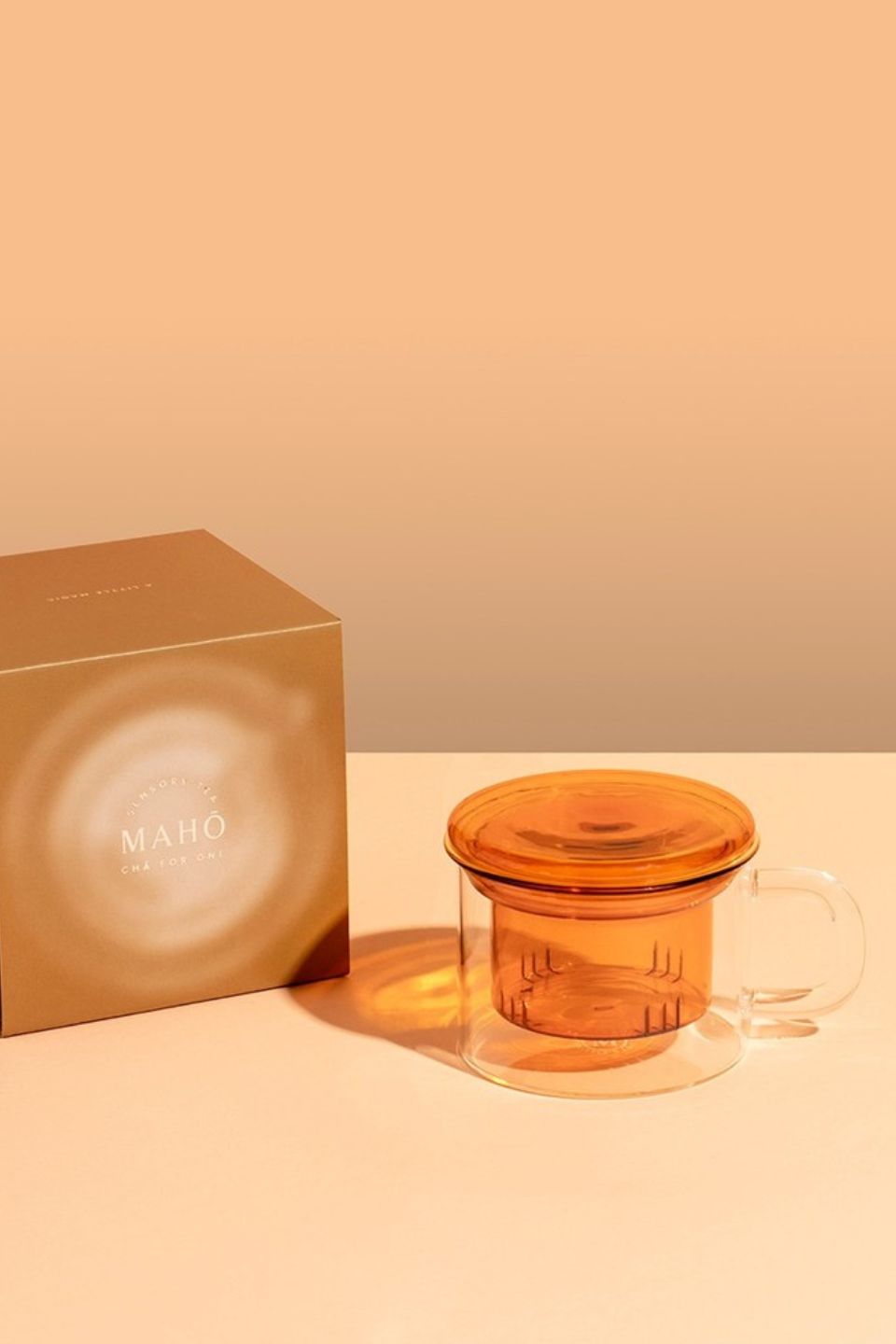Premium Amber Glass Teapot Set with Stainless Steel Infuser - Elegant Solo Tea Brewing for Home, Office, or Gift Giving