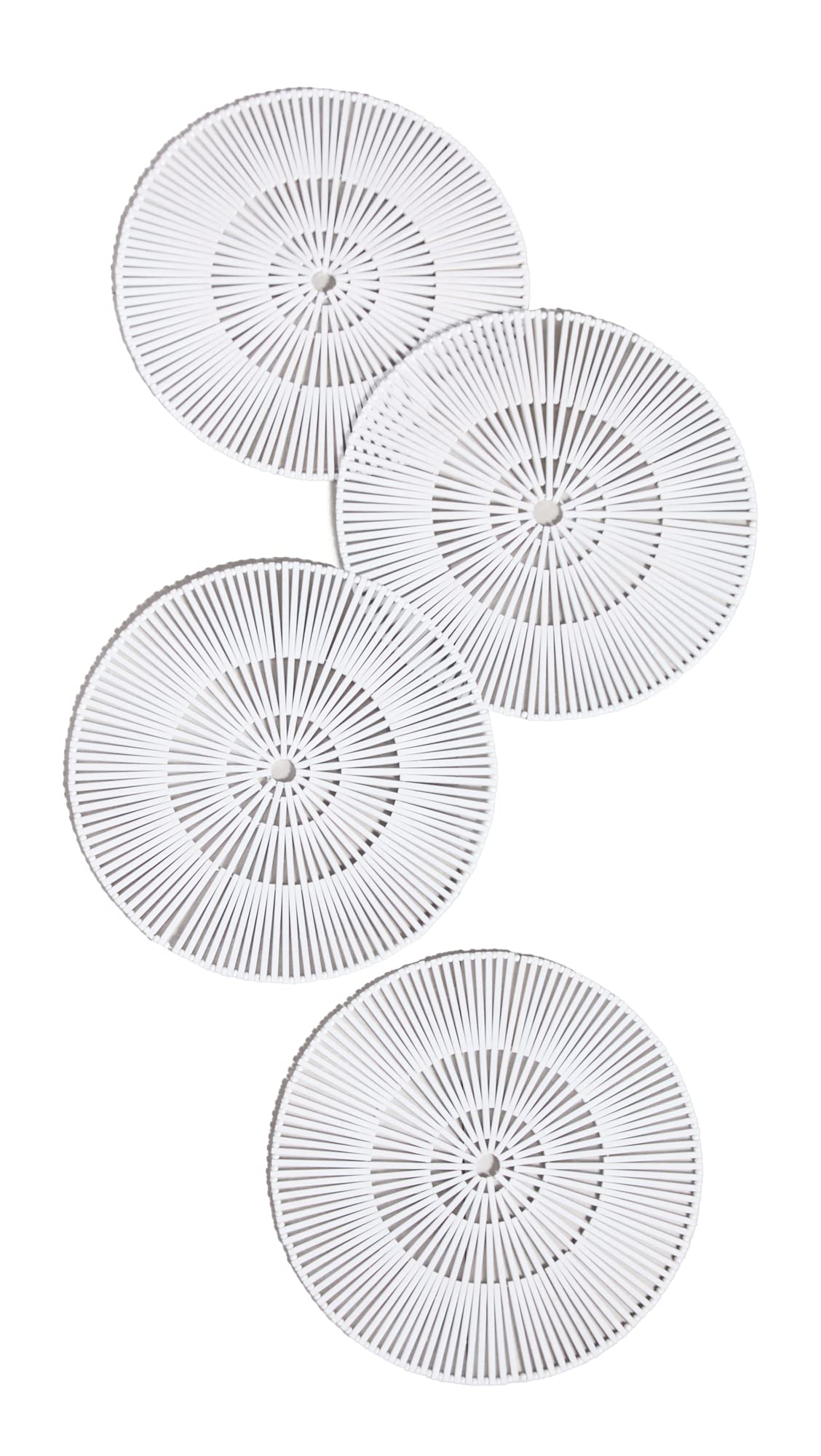 Kim Seybert Women's Elegant Set of 4 Spoke Design Placemats - Perfect for Dining Table Decor, Dinner Parties & Holiday Entertaining