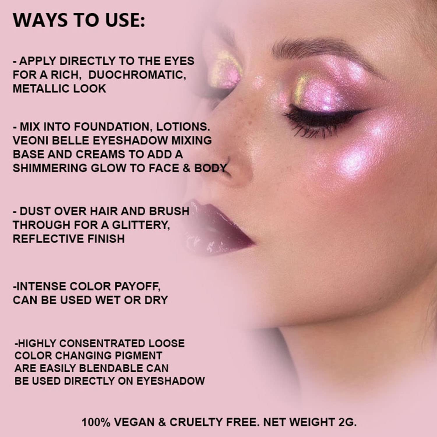 Multichrome Duochrome Eyeshadow Glitter Pigment - Turkish Bride Shade | Long-Lasting, Highly Pigmented Makeup for Parties, Cosplay & Special Occasions