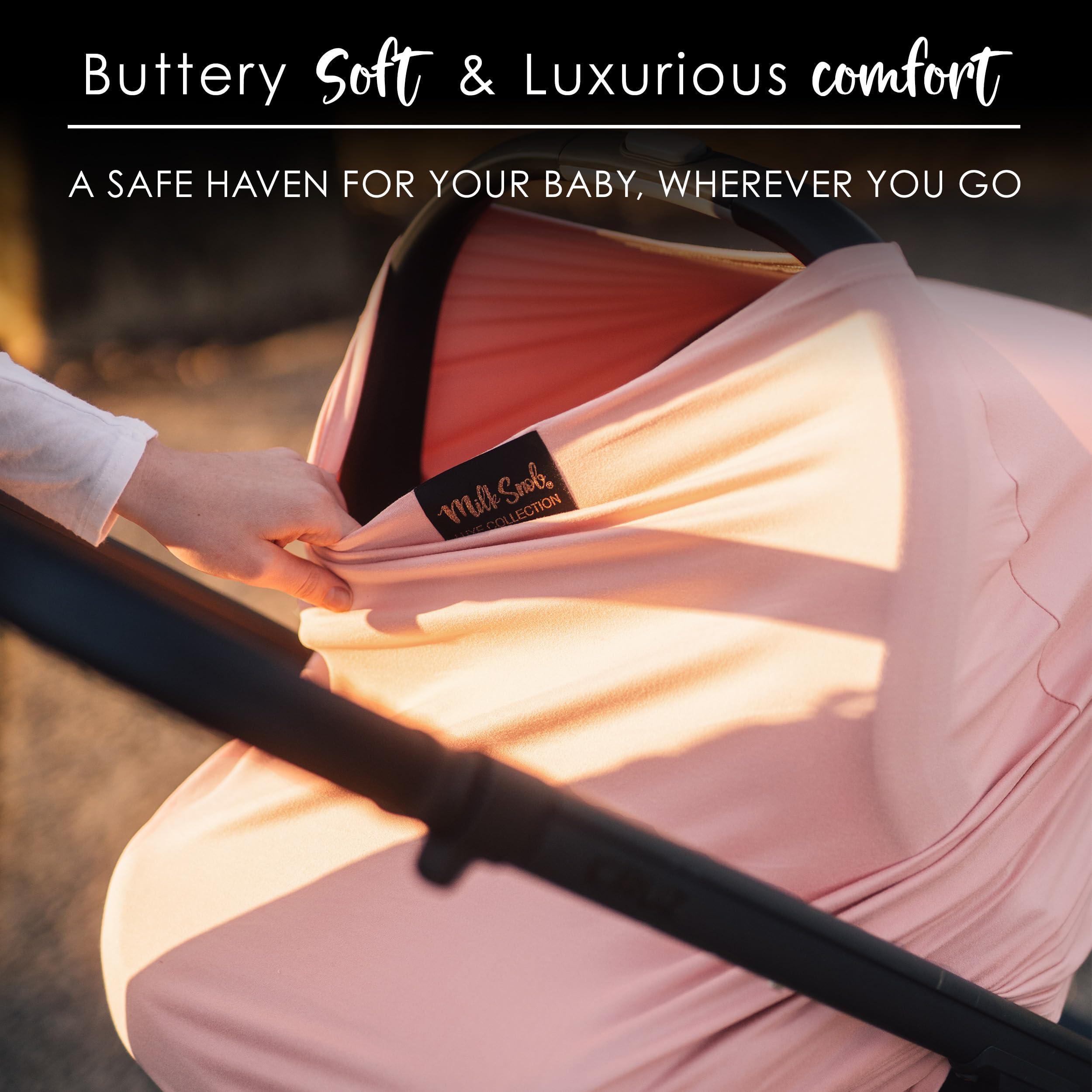 Milk Snob Original 5-in-1 Premium Baby Cover in Ballet Slipper Pink - Nursing Cover, Car Seat Canopy, Stroller Blanket, High Chair Cover & Shopping Cart Protector for Newborns & Infants | Perfect for Breastfeeding Privacy, On-the-Go Protection & Stylish Baby Essentials