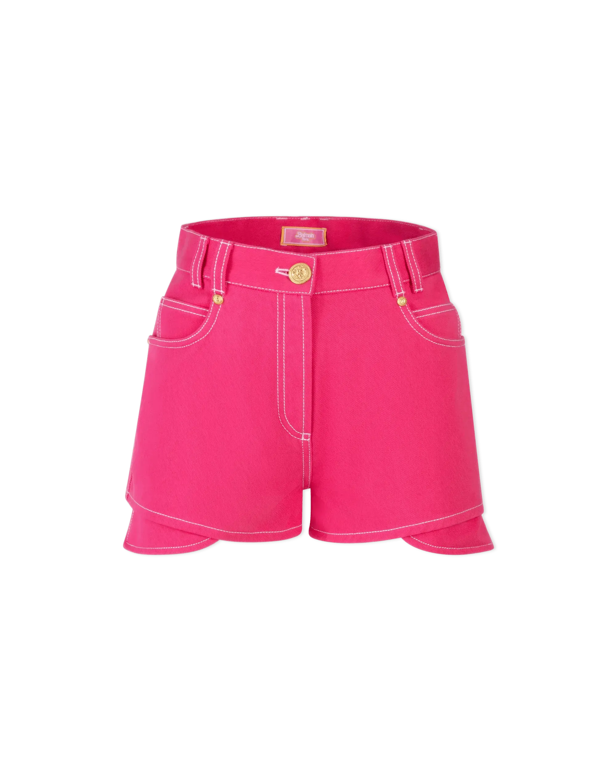 Balmain X Barbie High Waisted Denim Shorts for Women - Vintage Retro Fashion Jeans Shorts - Perfect for Summer Outfits, Beach Vacations & Casual Street Style