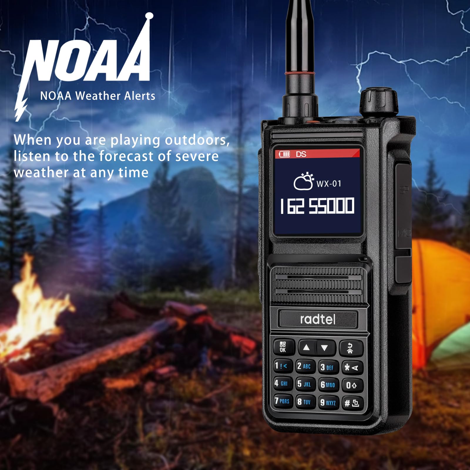 Radtel RT-470X Multi-Band Ham Radio - 256CH Aviation Air Band & NOAA Marine Walkie Talkie - Long Range Handheld Transceiver with USB-C & Wireless Copy Frequency - 2800mAh Battery (Standard) - Perfect for Outdoor Adventures, Emergency Communication & Aviation Enthusiasts