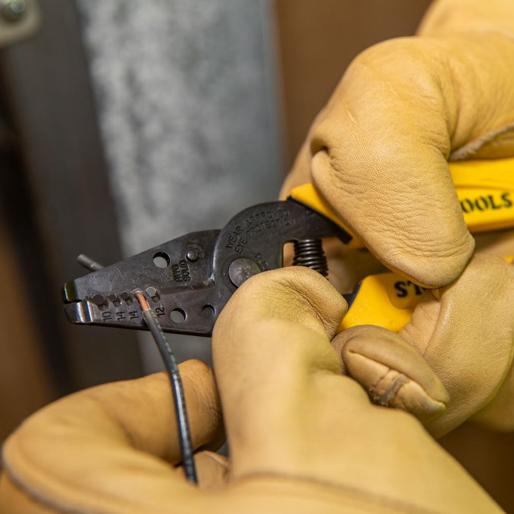 Klein Tools 11048 Wire Stripper Cutter - Solid Wire, USA Made - for Electricians & DIY