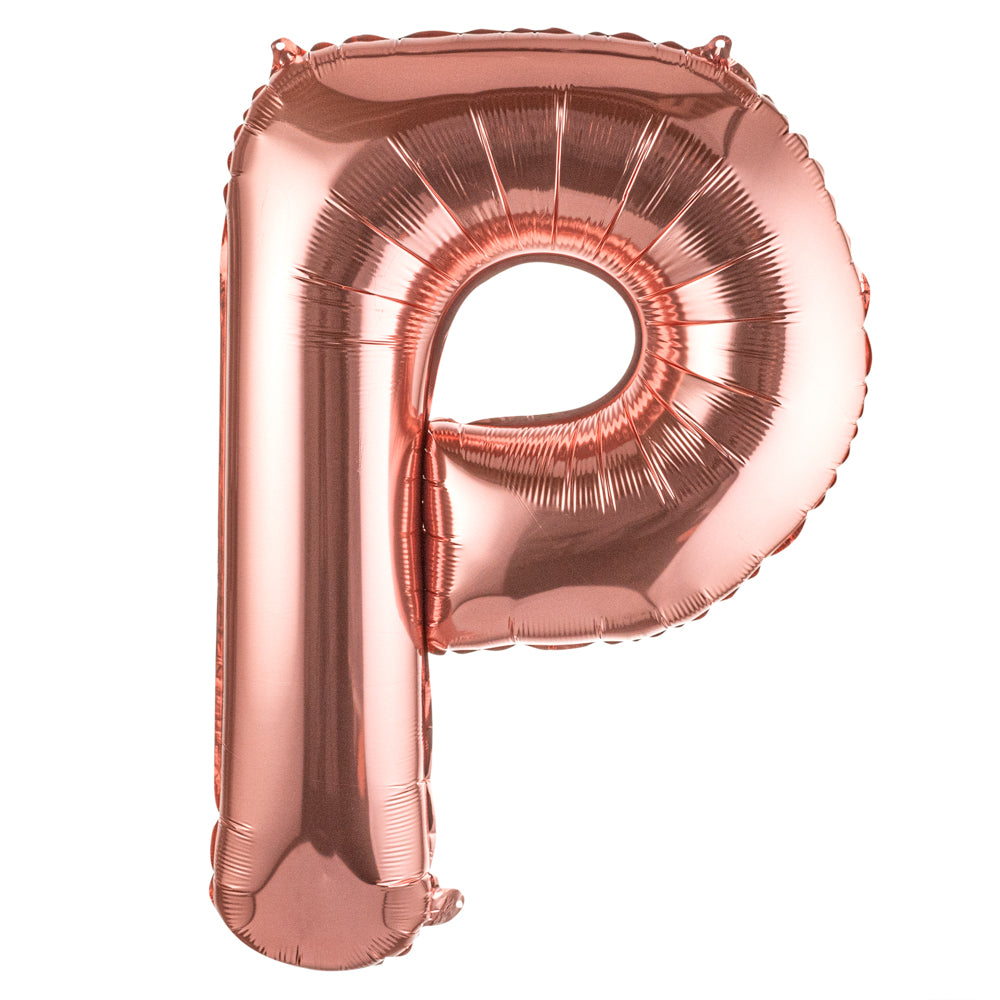 Rose Gold Mylar Letter P Balloon - 40