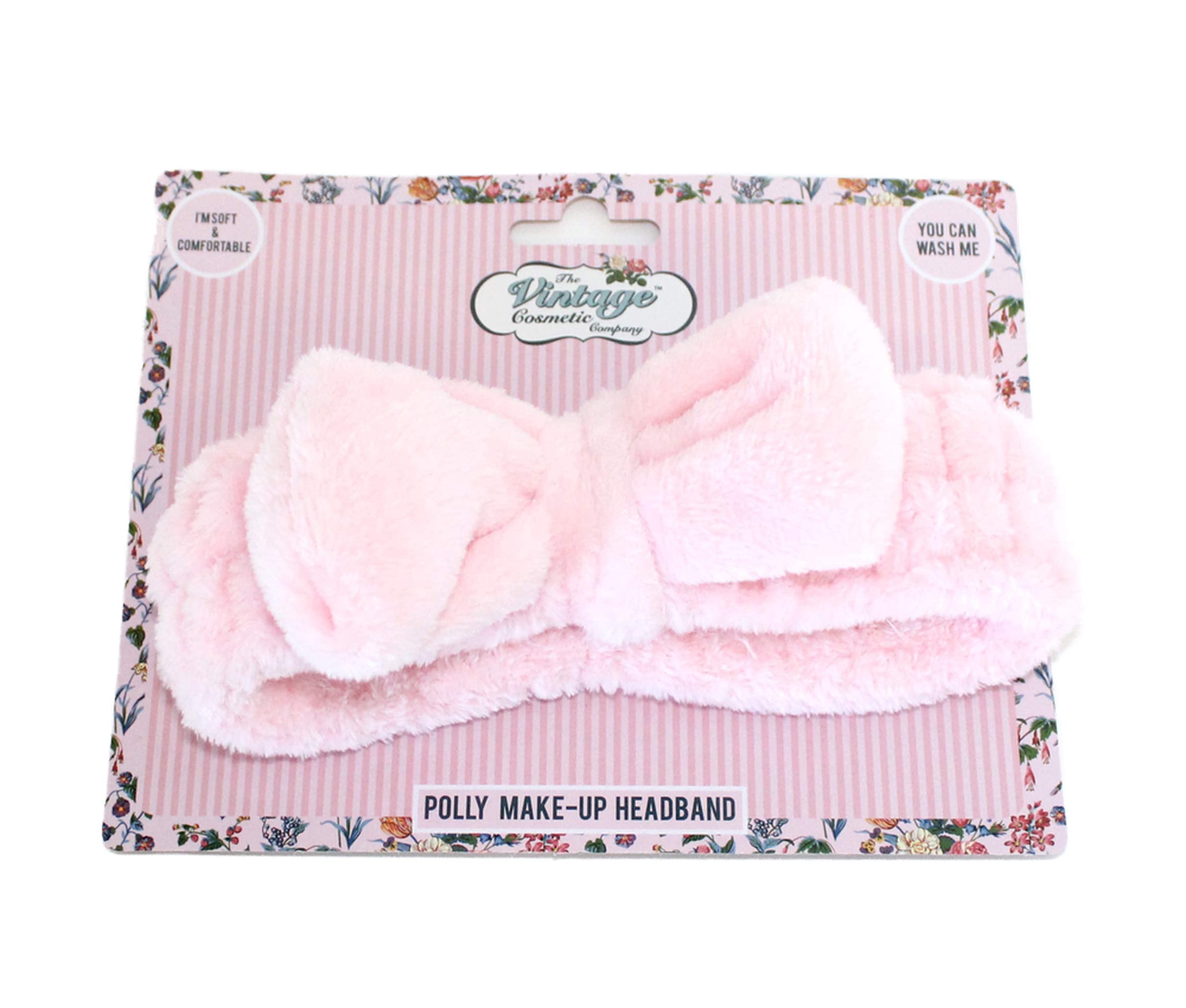 Vintage Cosmetic Company Polly Makeup Headband - Soft & Stretchy Hair Band for Skincare & Makeup Application - Perfect for Facials, Washing Face & Beauty Routines