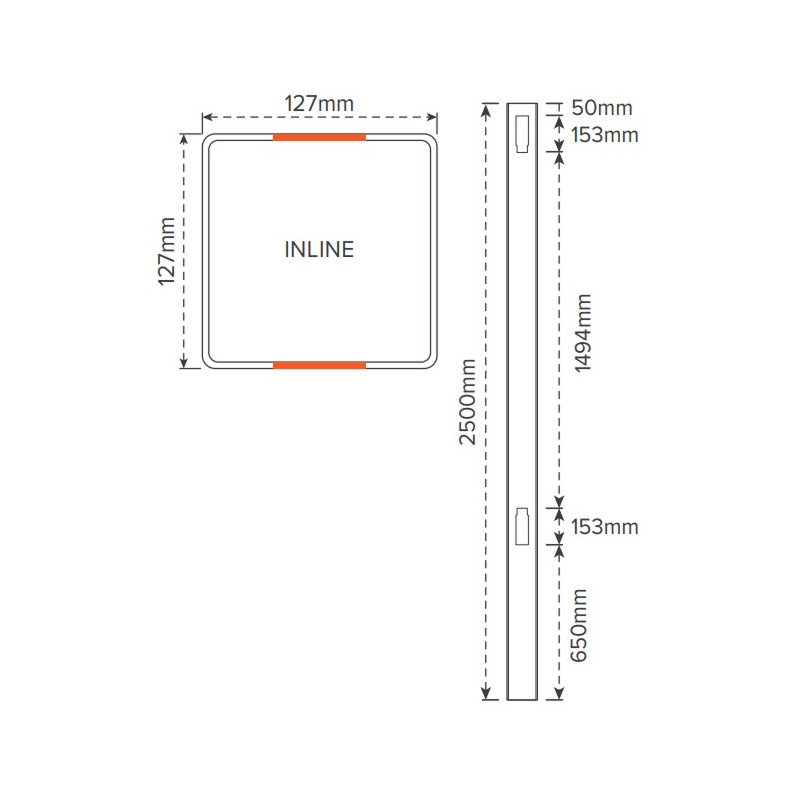 SOUTHAMPTON PVC INLINE FENCE POST 127 x 127 x 2500mm - Durable 7 Year Warranty - Perfect for Garden Fencing, Deck Railings & Outdoor Structures
