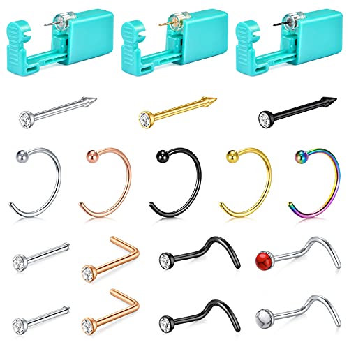 16pcs-nose gun with nose rings