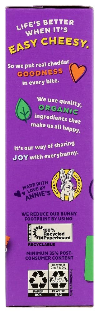 Annie's Organic Cheddar Squares Baked Crackers - 7.5 oz Box | Gluten-Free Snack for Kids Lunch, After School & On-The-Go | Healthy Cheese Crackers for Parties, Picnics & Movie Nights
