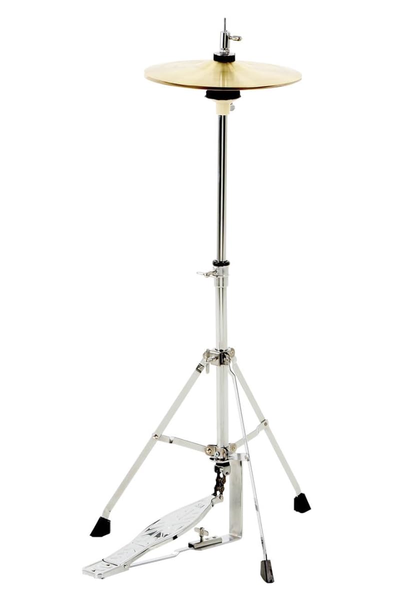 Junior Size Hi-Hat Stand with Cymbal - Perfect for Young Drummers & Beginners - Ideal for Home Practice, Music Lessons & School Band Performances
