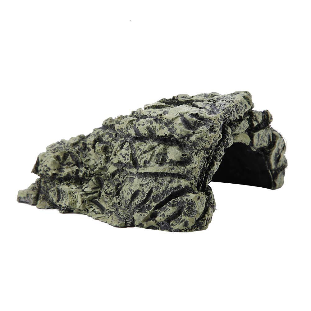 Ichiias Large Fish Hiding Cave - Natural Aquarium Decoration for Reptile Basking & Shelter - Perfect for Betta Fish, Turtles & Aquatic Pets in Tanks