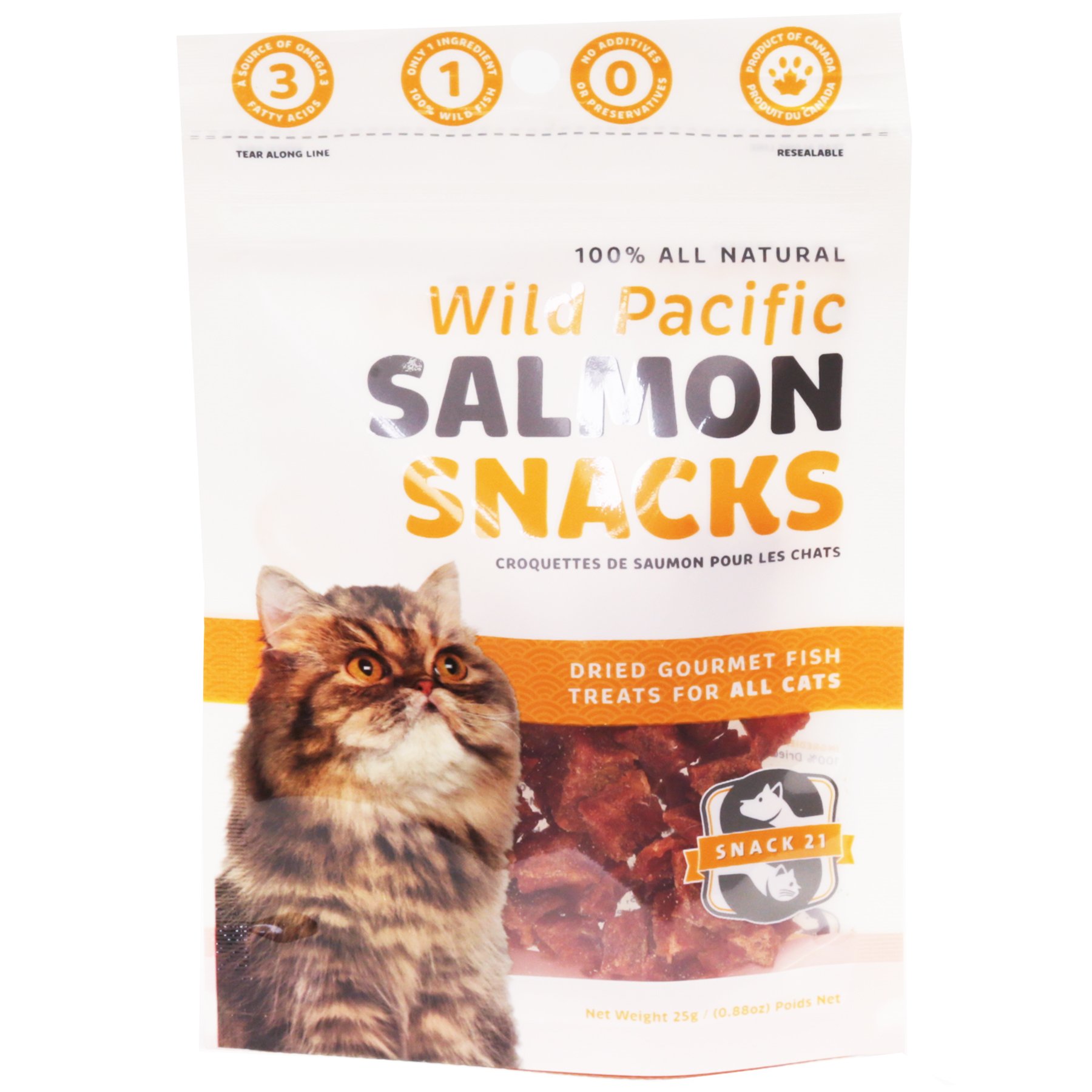 Premium Freeze-Dried Salmon Cat Treats - High Protein, Grain-Free, All-Natural - Perfect for Training, Rewards & Dental Health