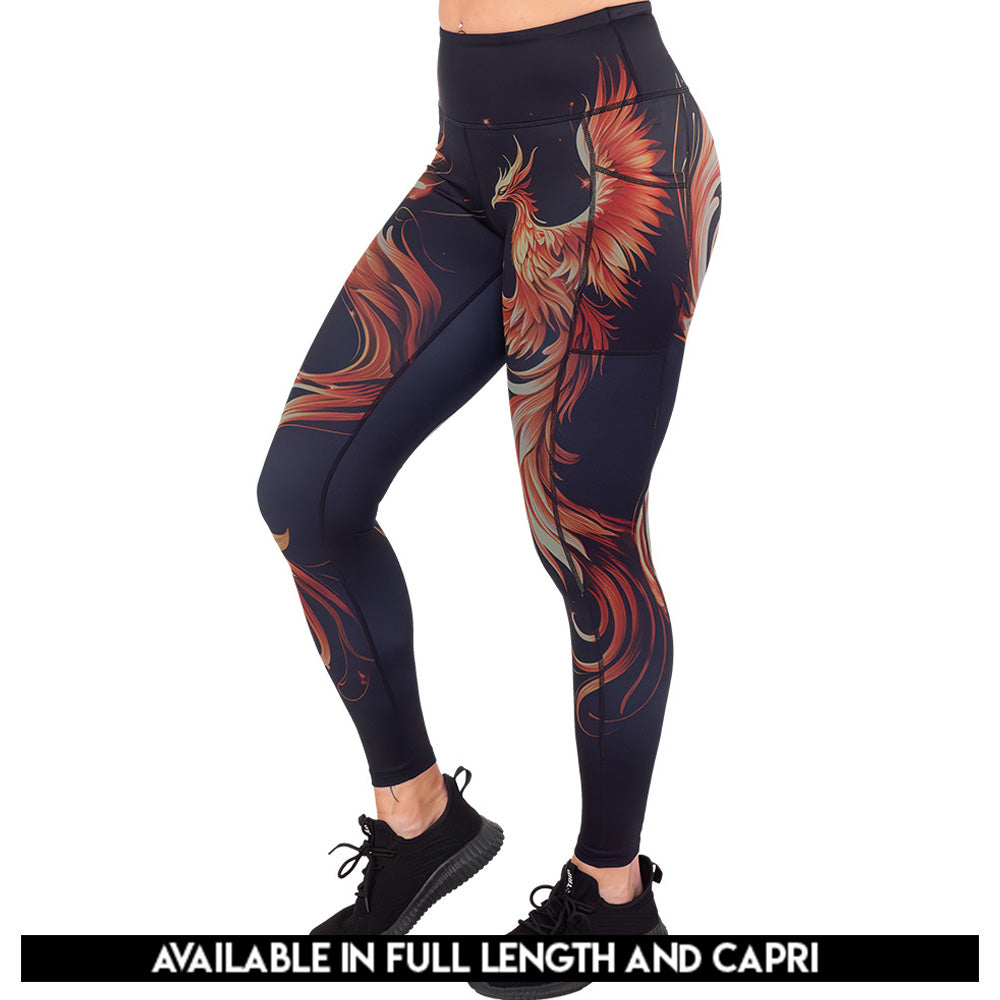 From The Ashes High Waist Yoga Leggings for Women - Comfortable Workout Pants for Gym, Running & Lounge Wear