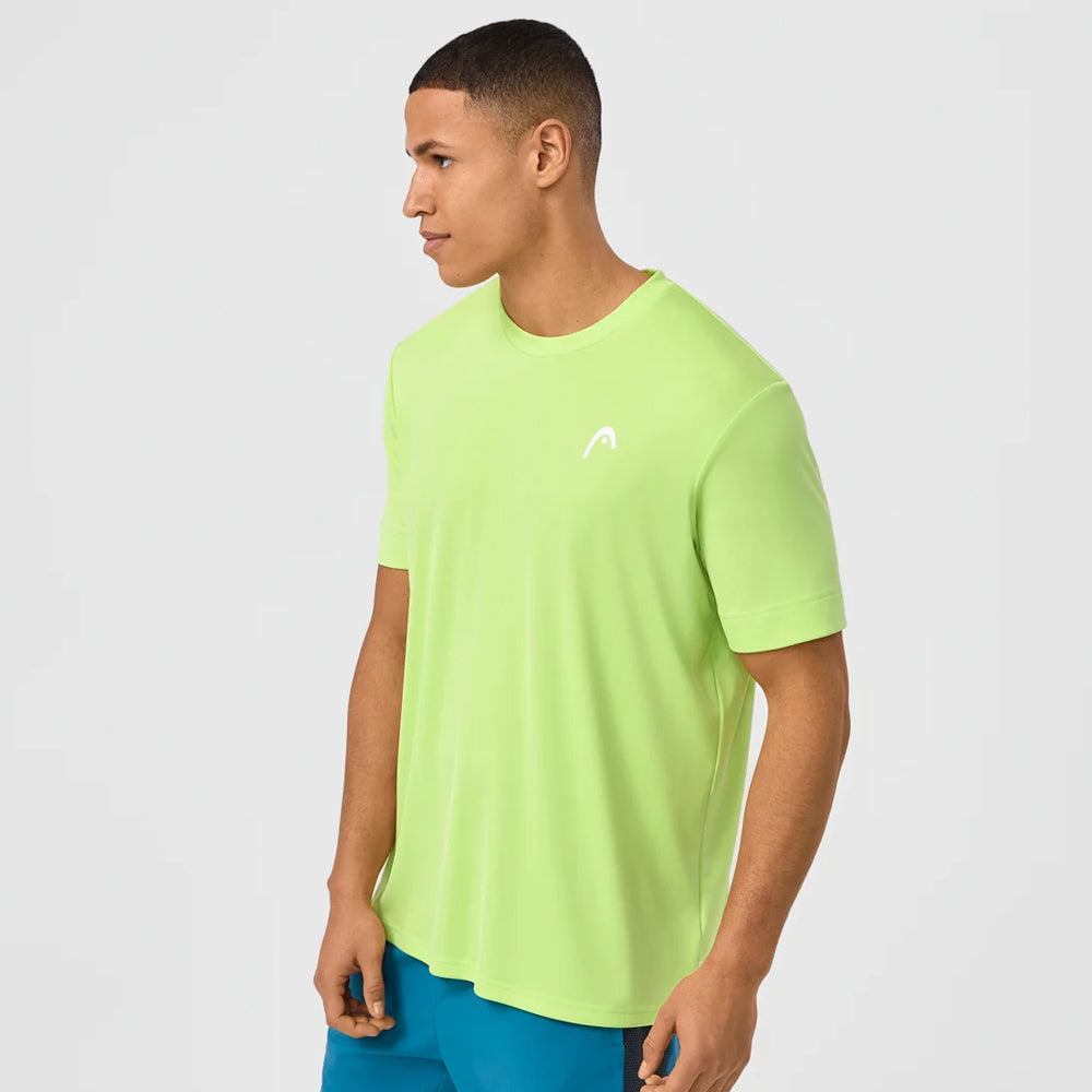 Men's Slice II Short Sleeve T-Shirt - Breathable Cotton Tee for Casual Wear & Outdoor Activities - Lime Light Color