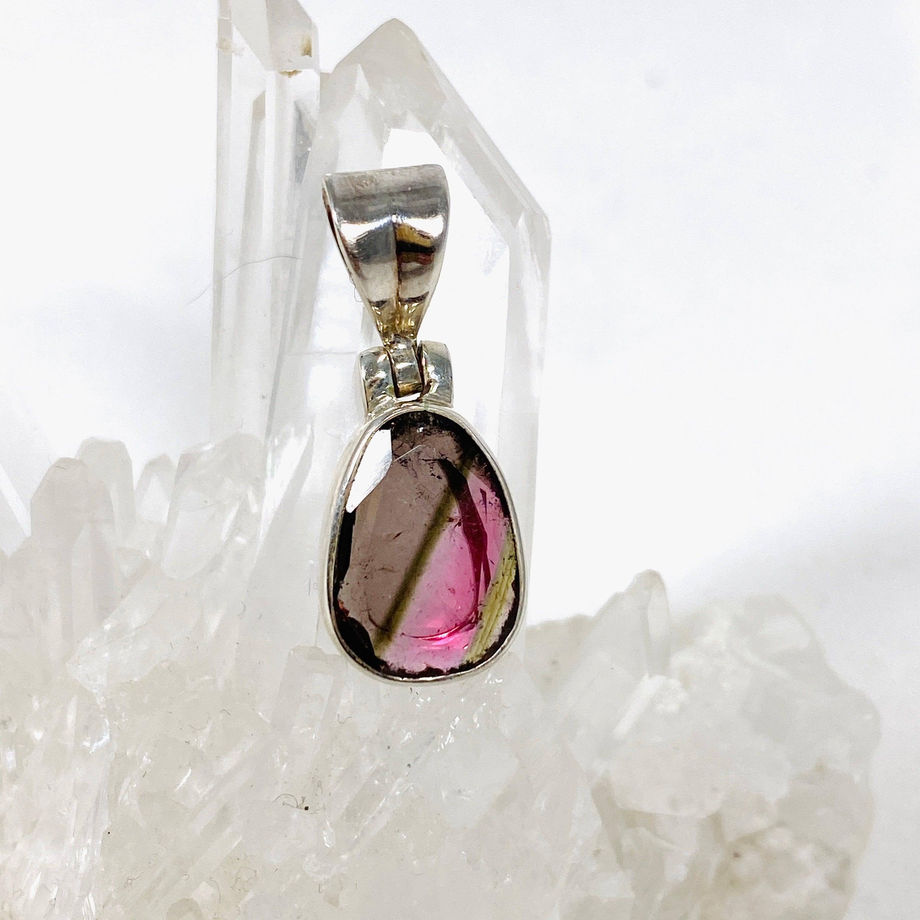 Natural Pink Tourmaline Faceted Pendant Necklace PPGJ583 - Elegant Jewelry for Women, Perfect Gift for Birthday, Anniversary & Valentine's Day