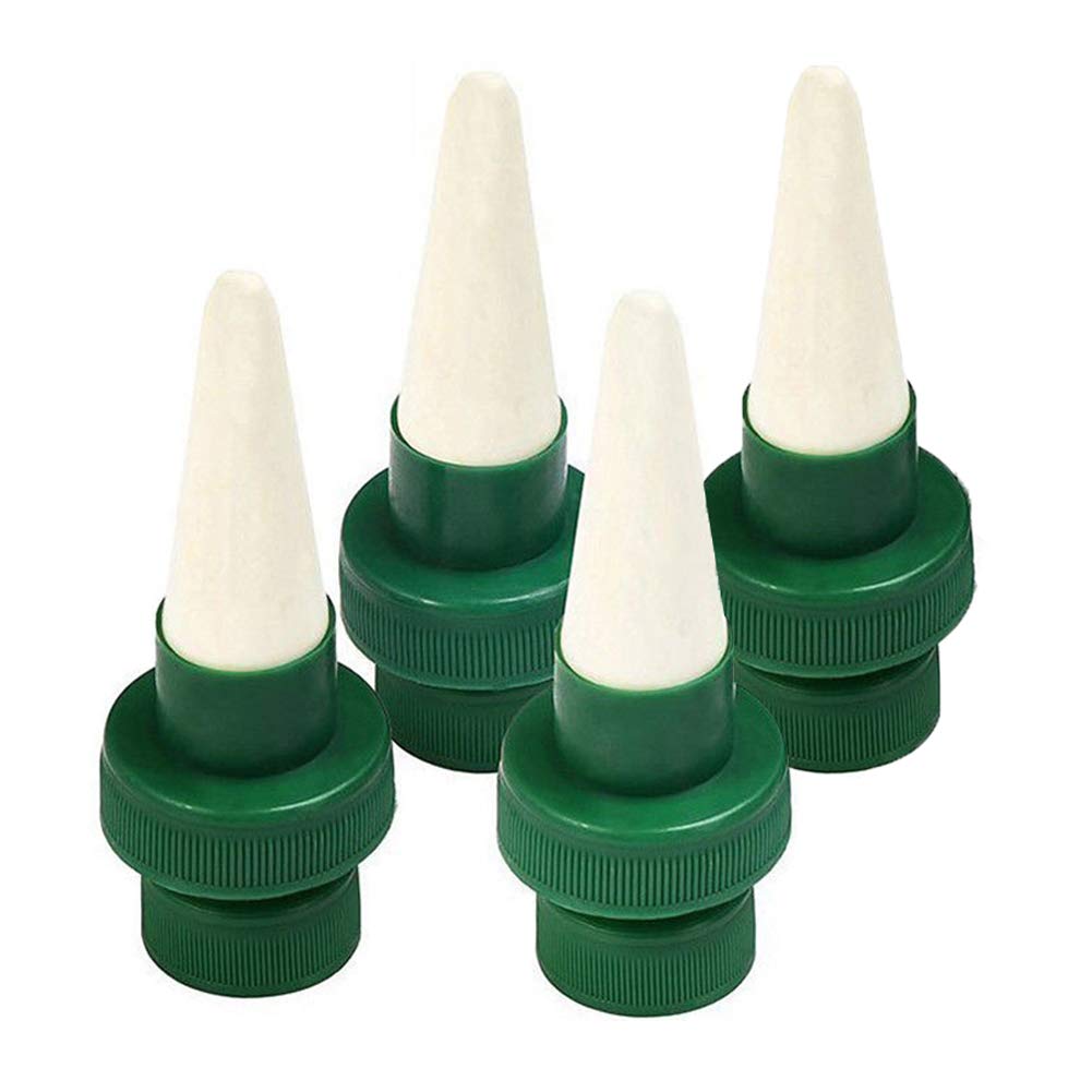 Rely2016 4 Pack Ceramic Plant Watering Spikes - Self Watering System for Indoor & Outdoor Plants | Automatic Slow Release Irrigation for Vacation & Daily Plant Care | Perfect for Home, Garden, Office & Travel Use