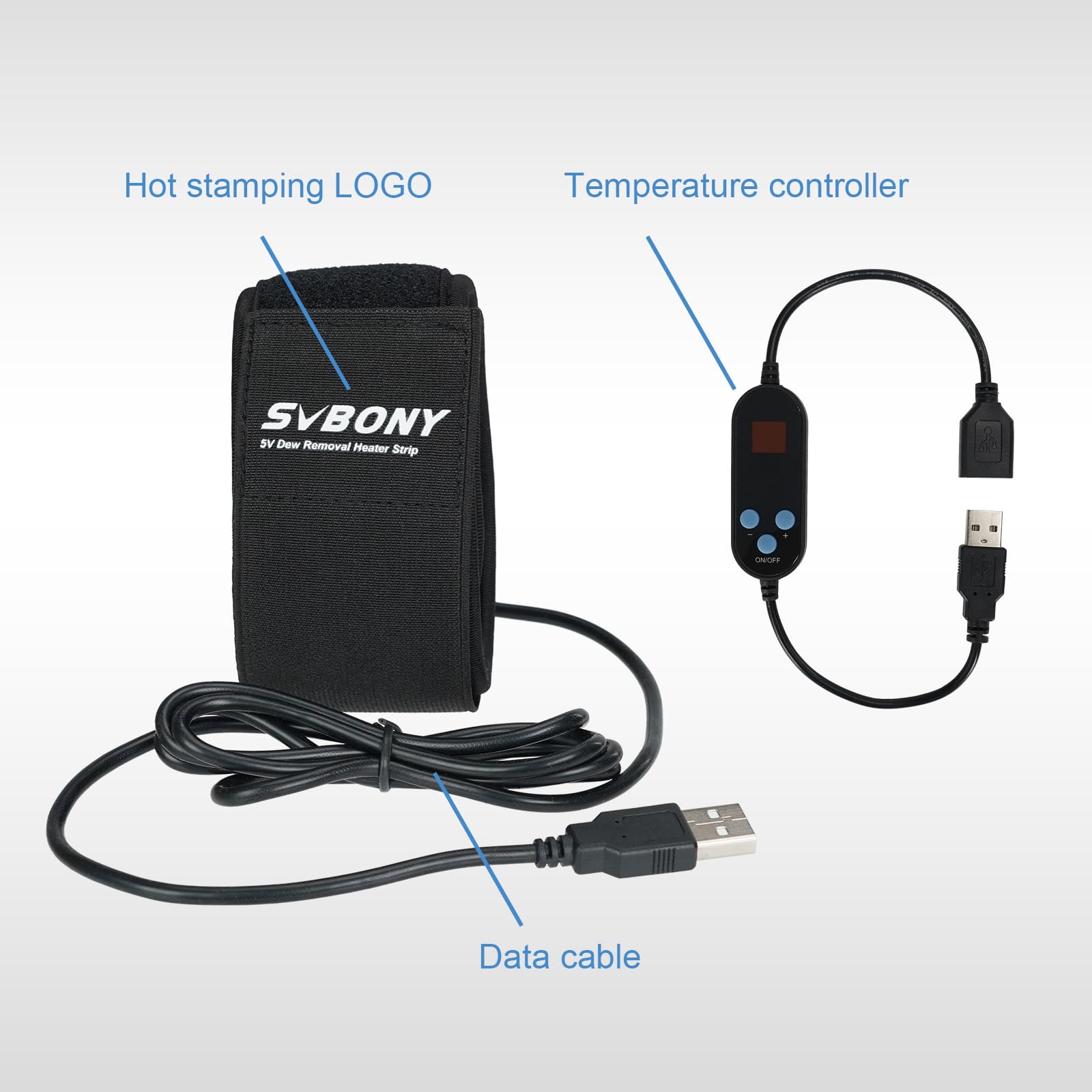 SVBONY SV172 430mm Telescope Lens Warmer with PWM Function & USB Interface - Dew Heater Strip for Astrophotography, DSLR Cameras & Binoculars | Perfect for Night Sky Observation & Outdoor Photography