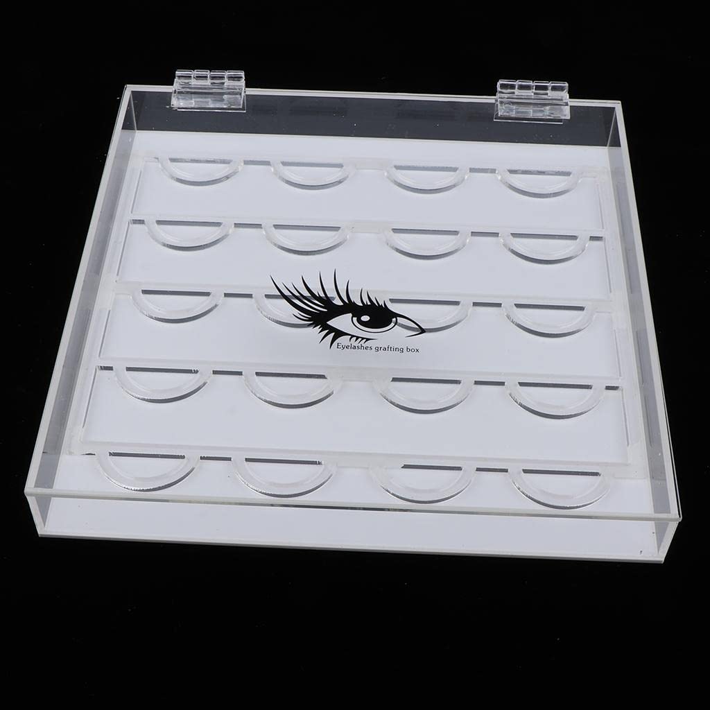 Trendy Retail® 10-Pair Clear Acrylic False Eyelash Storage Case - Eyelash Organizer Box with Display Stand for Makeup Artists & Salon Professionals - Perfect for Travel, Home Makeup Vanity & Professional Salon Use