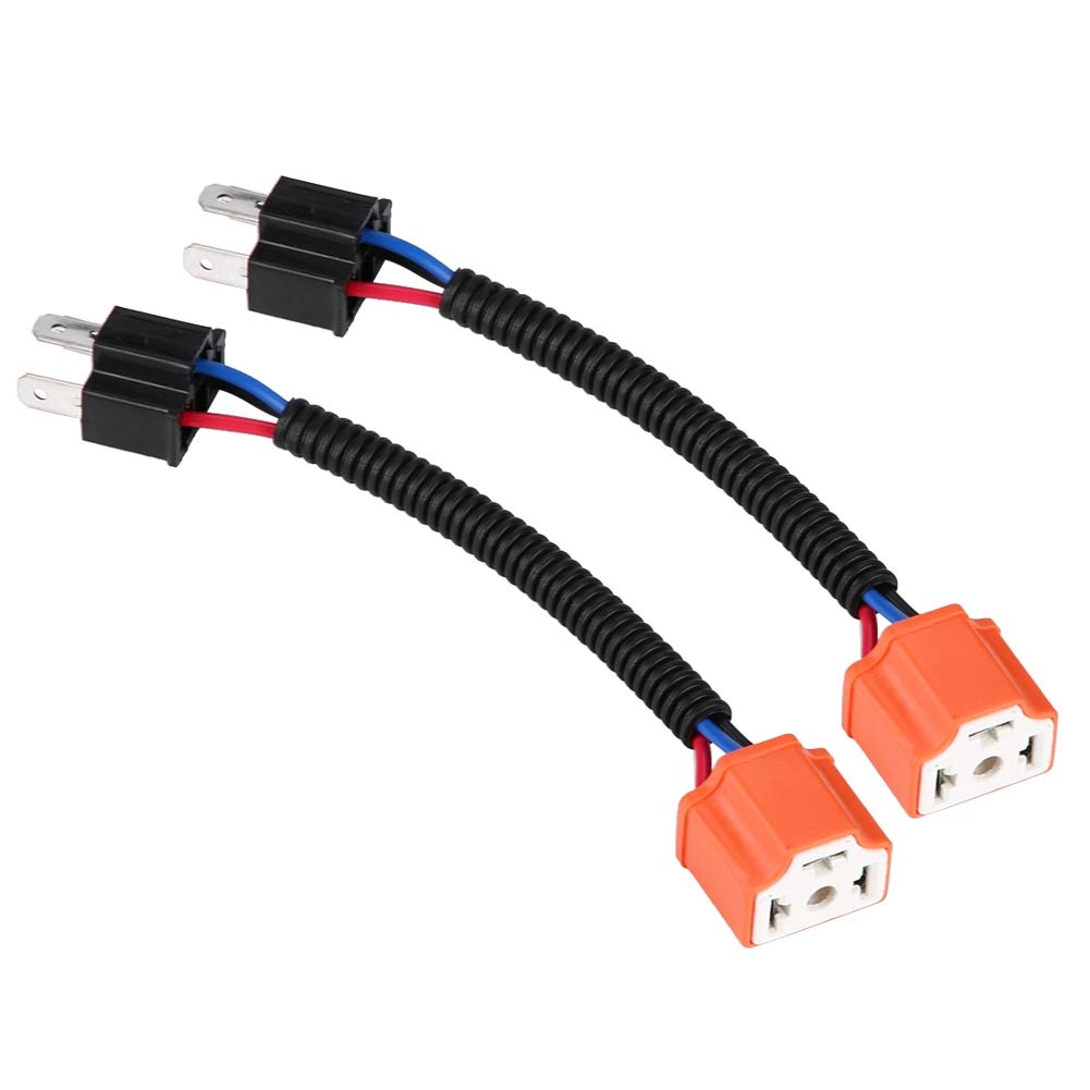 High Efficiency Ceramic Plug Socket - Heat Resistant Extension Connector for Headlight & High Beam Wiring Modification | Perfect for Automotive Lighting Upgrades & DIY Electrical Projects