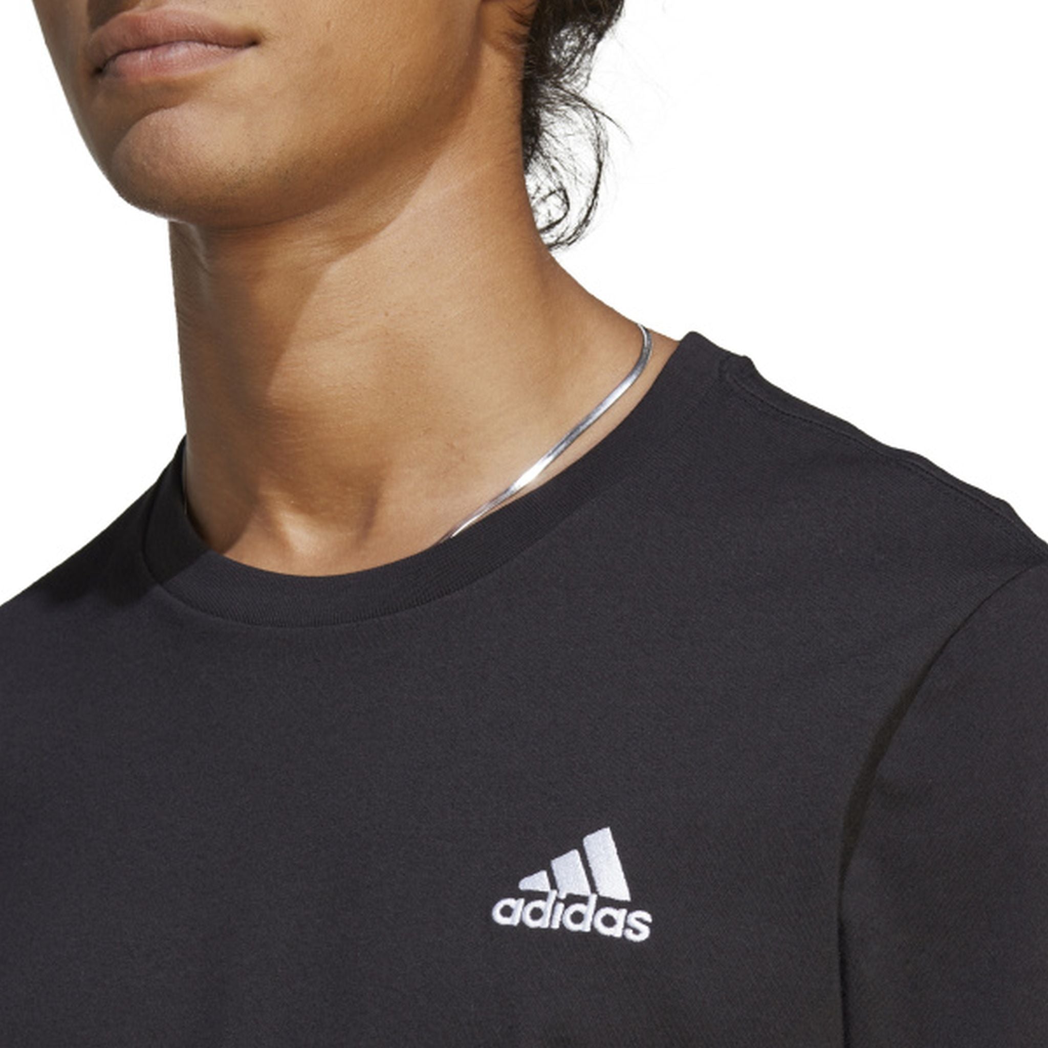 Adidas Men's Essentials Small Logo T-Shirt - Comfortable Casual Cotton Tee for Everyday Wear, Gym & Street Style