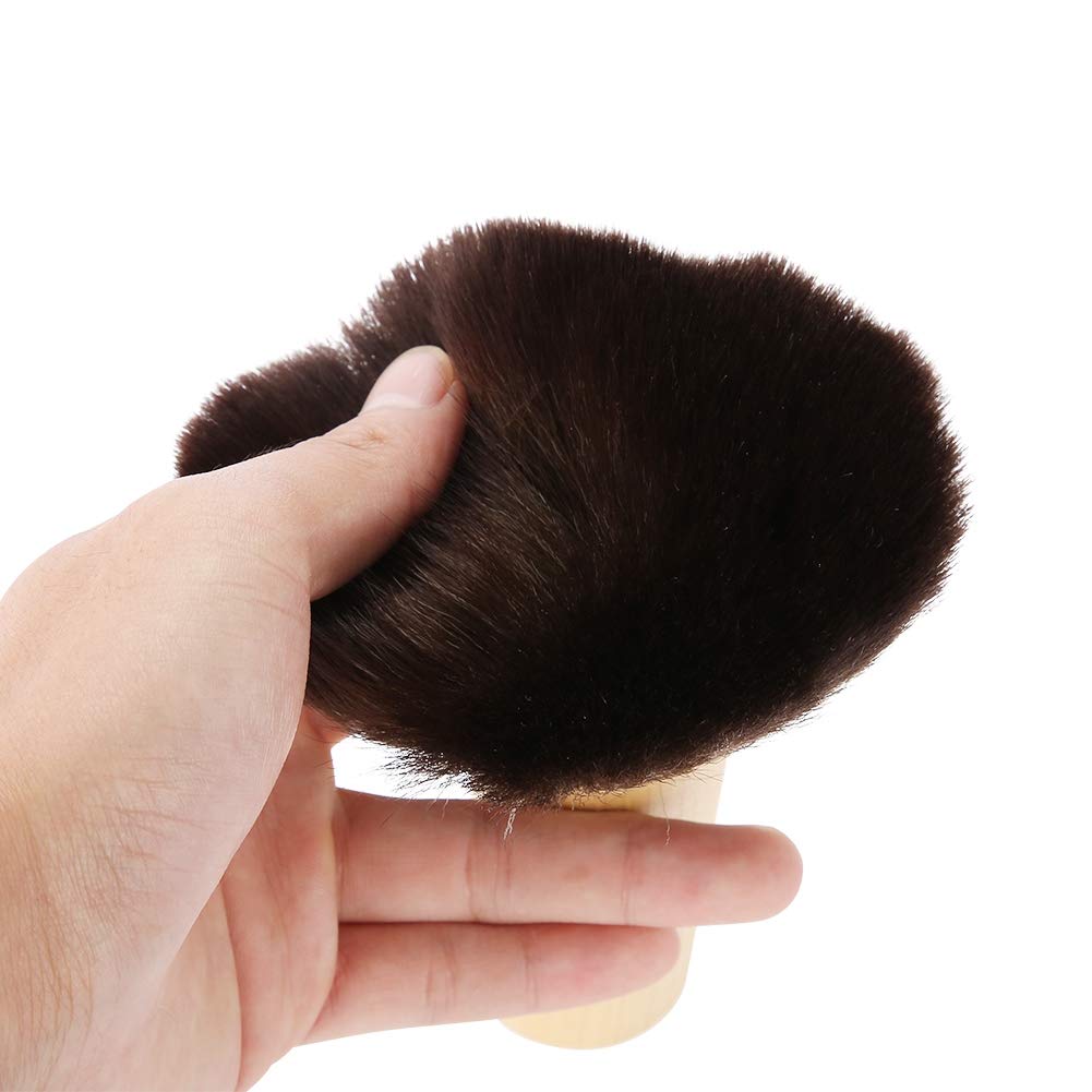 Professional Barber Brush Duster - Premium Dense Hair Sweep Brush for Stylists (Light Brown) | Ideal for Home Haircut, Salon Use & Beard Grooming | Perfect for Barbershops & Personal Grooming Kits