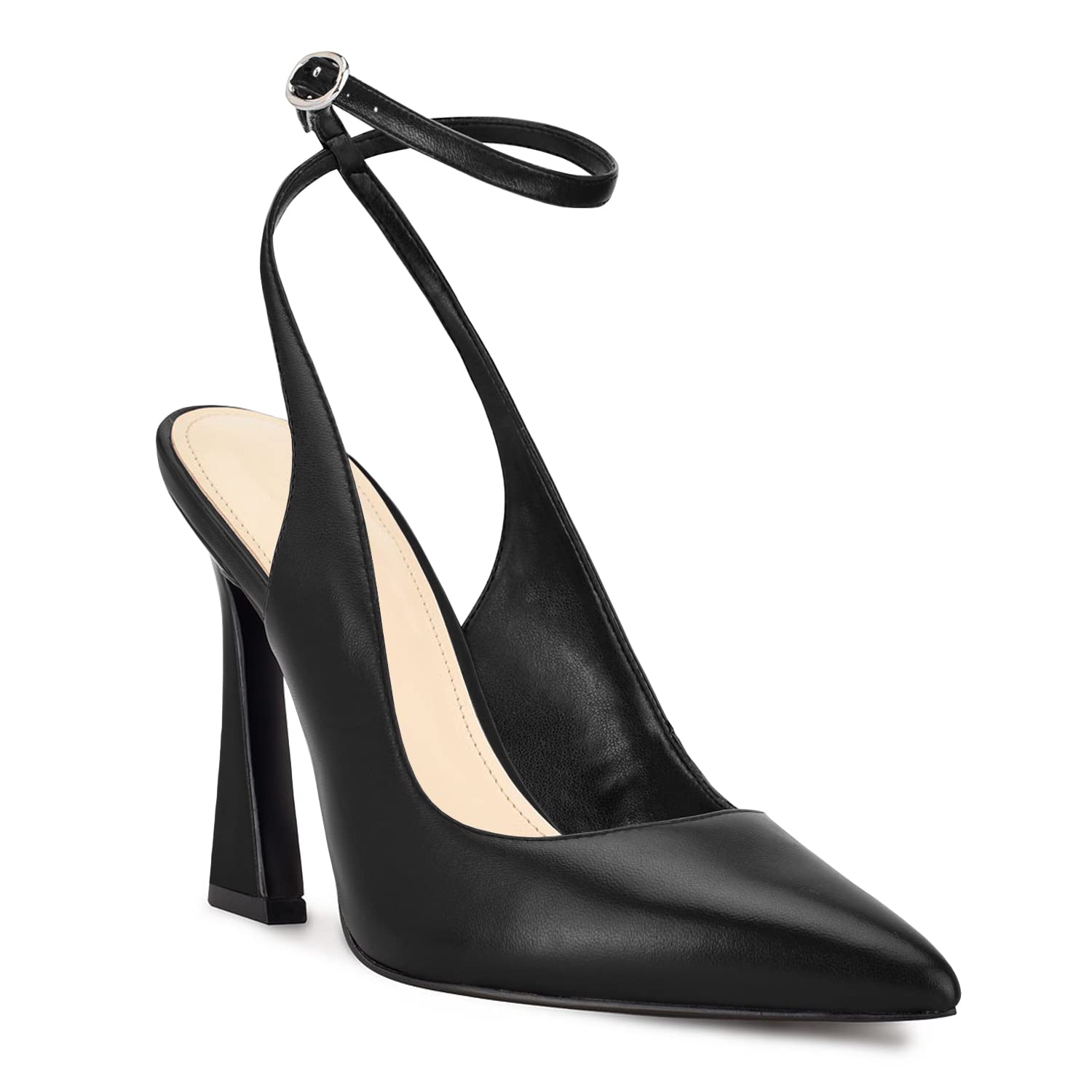 Women's Pointed Toe Ankle Strap Pumps - Elegant Closed Toe High Heels for Wedding, Party & Evening Wear - Slingback Dress Shoes for Prom, Bridal & Special Occasions