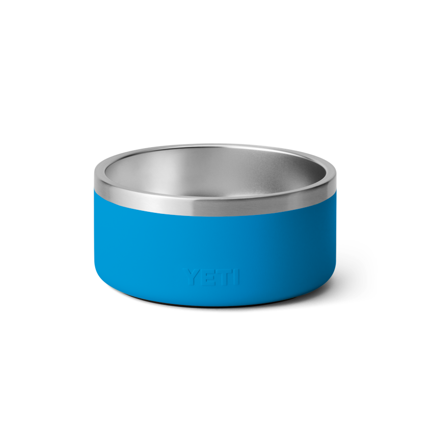 Boomer 4 Dog Bowl - Large Non-Slip Pet Food and Water Dish for Medium to Large Dogs - Big Wave Blue - Perfect for Indoor and Outdoor Use