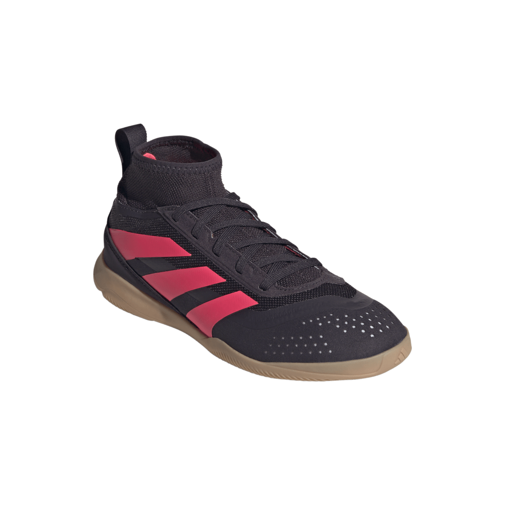 Adidas Predator League Indoor Soccer Shoes for Kids - Youth Football Cleats (Aurora Blue/Turbo/Gum) - Perfect for Indoor Training & School Gym Class