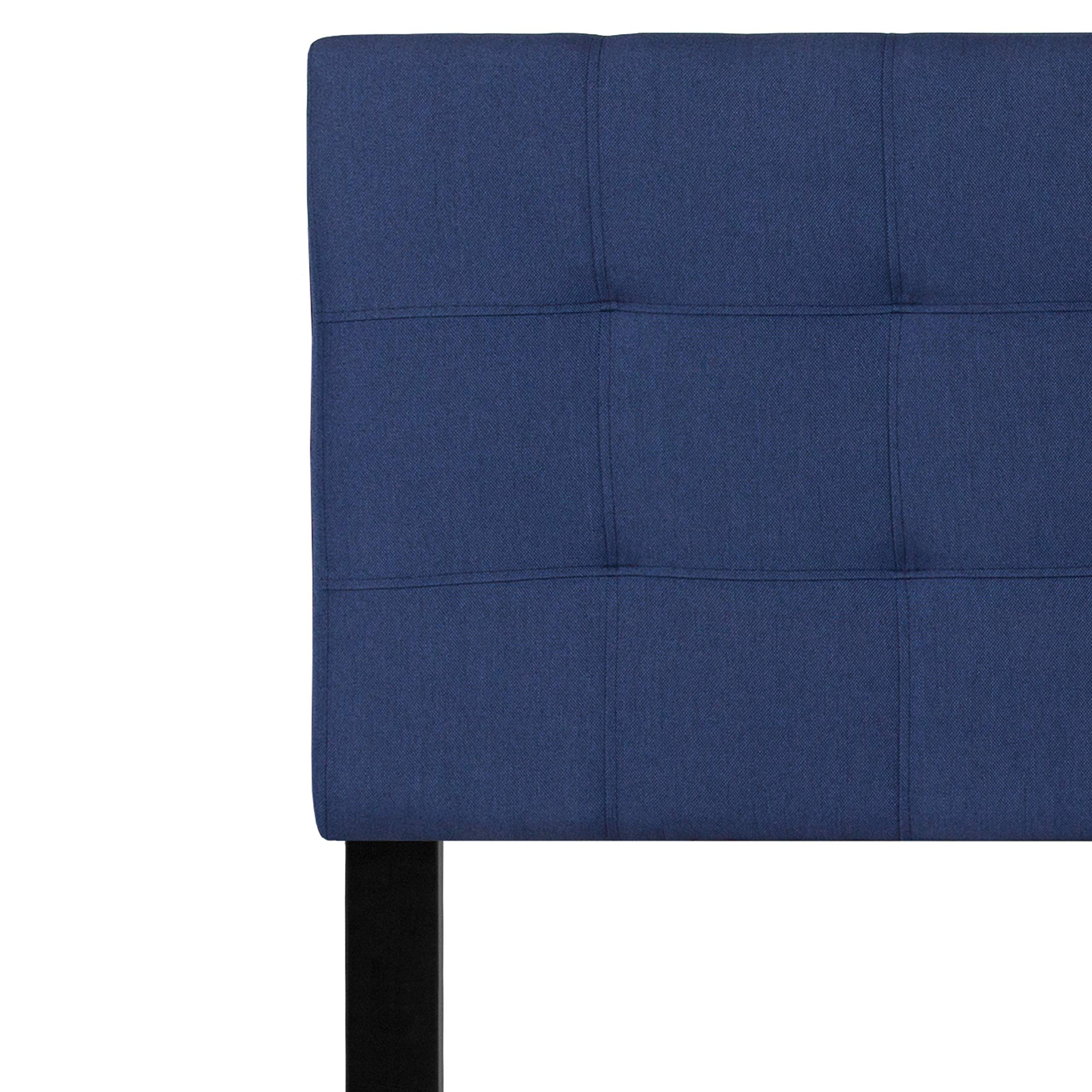 Flash Furniture Bedford Tufted Upholstered Queen Size Headboard - Navy Fabric Upholstered Bed Frame Headboard for Master Bedroom, Guest Room & Home Decor