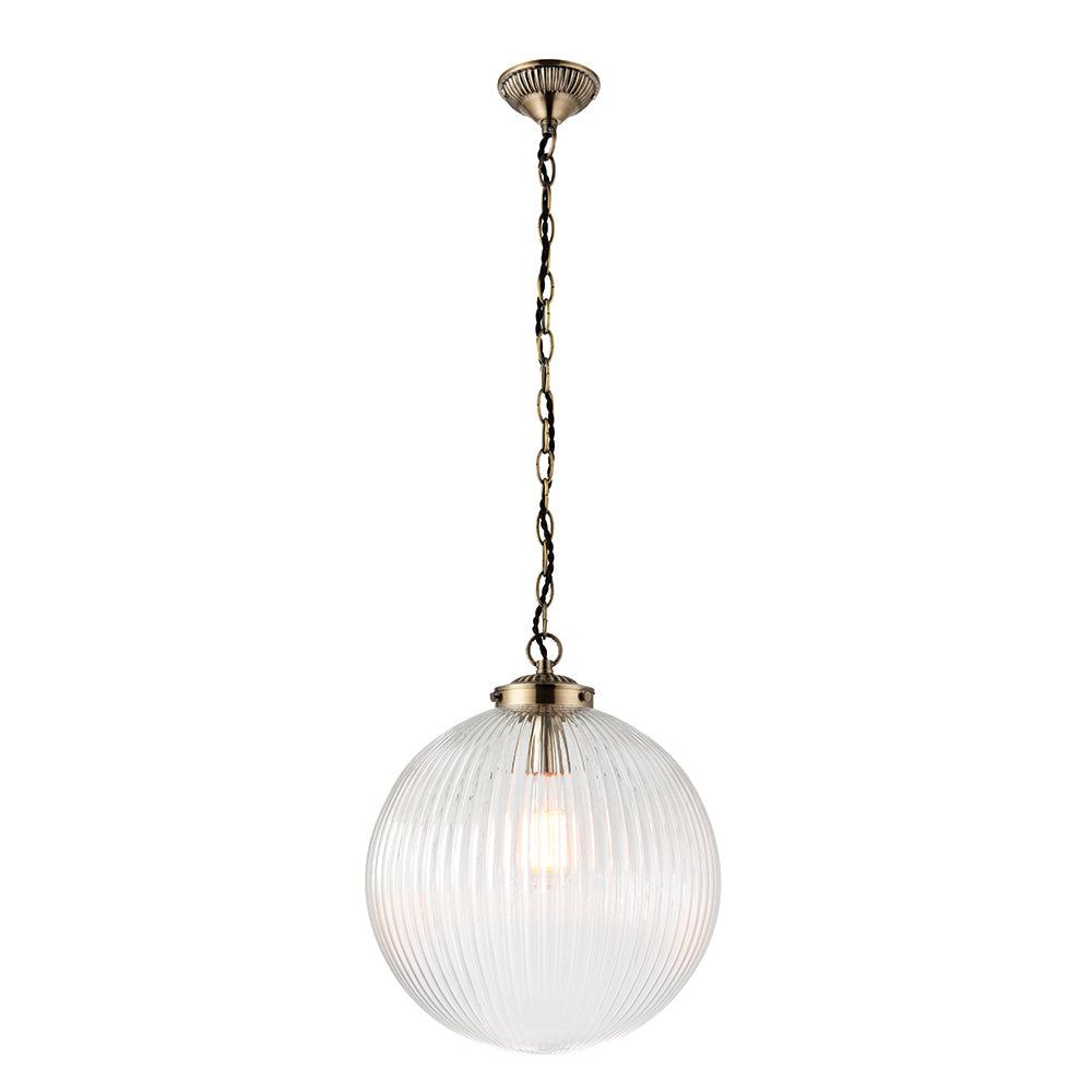 Brosnan Small & Large Pendant Ceiling Light Fixture - Antique Brass Finish for Dining Room, Kitchen Island & Bedroom Lighting