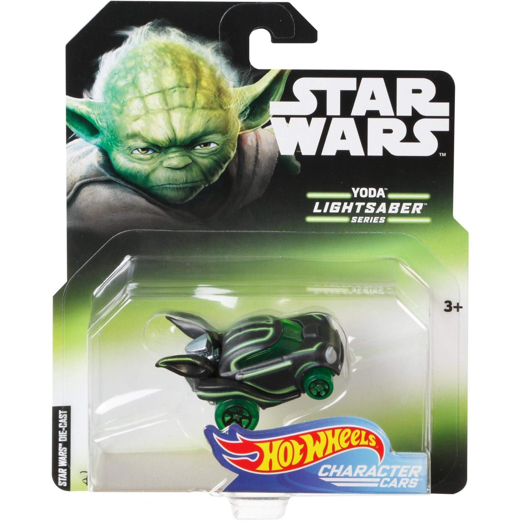 Hot Wheels Star Wars Lightsaber Series Yoda Vehicle - Die-Cast Toy Car for Kids & Collectors - Perfect for Play, Display & Star Wars Themed Parties