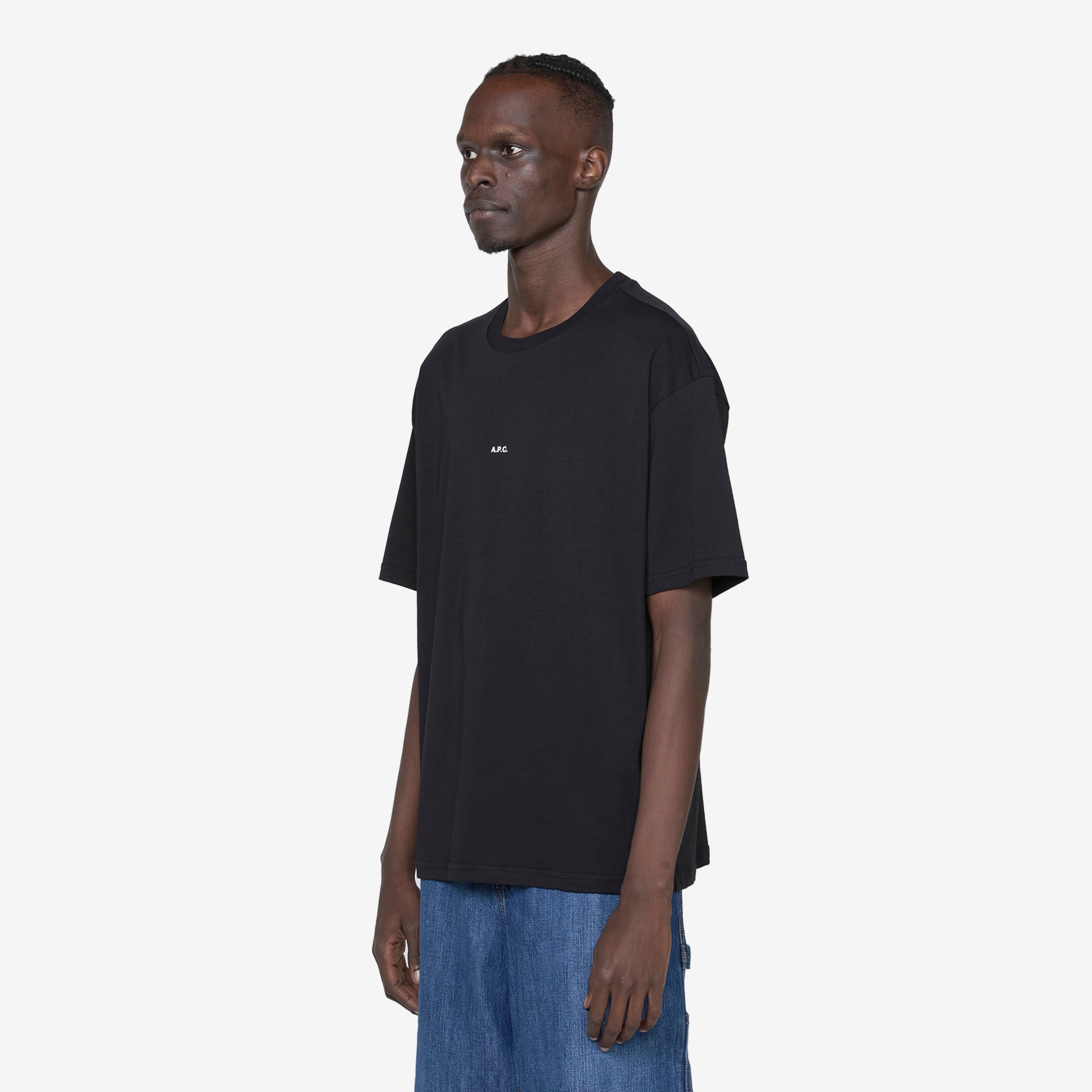 Boxy Micro Logo T-Shirt for Men & Women - Black & White | Casual Streetwear & Everyday Comfort