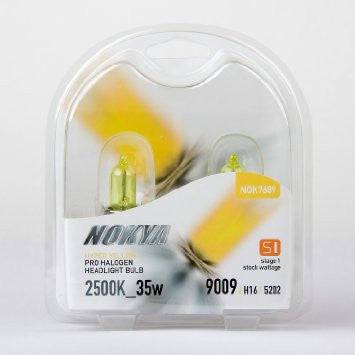 Nokya Hyper Yellow H16 5202 9009 Light Bulbs - 2500K 35W Stage 1 - Premium Fog & Driving Lights for Cars, Trucks & Motorcycles