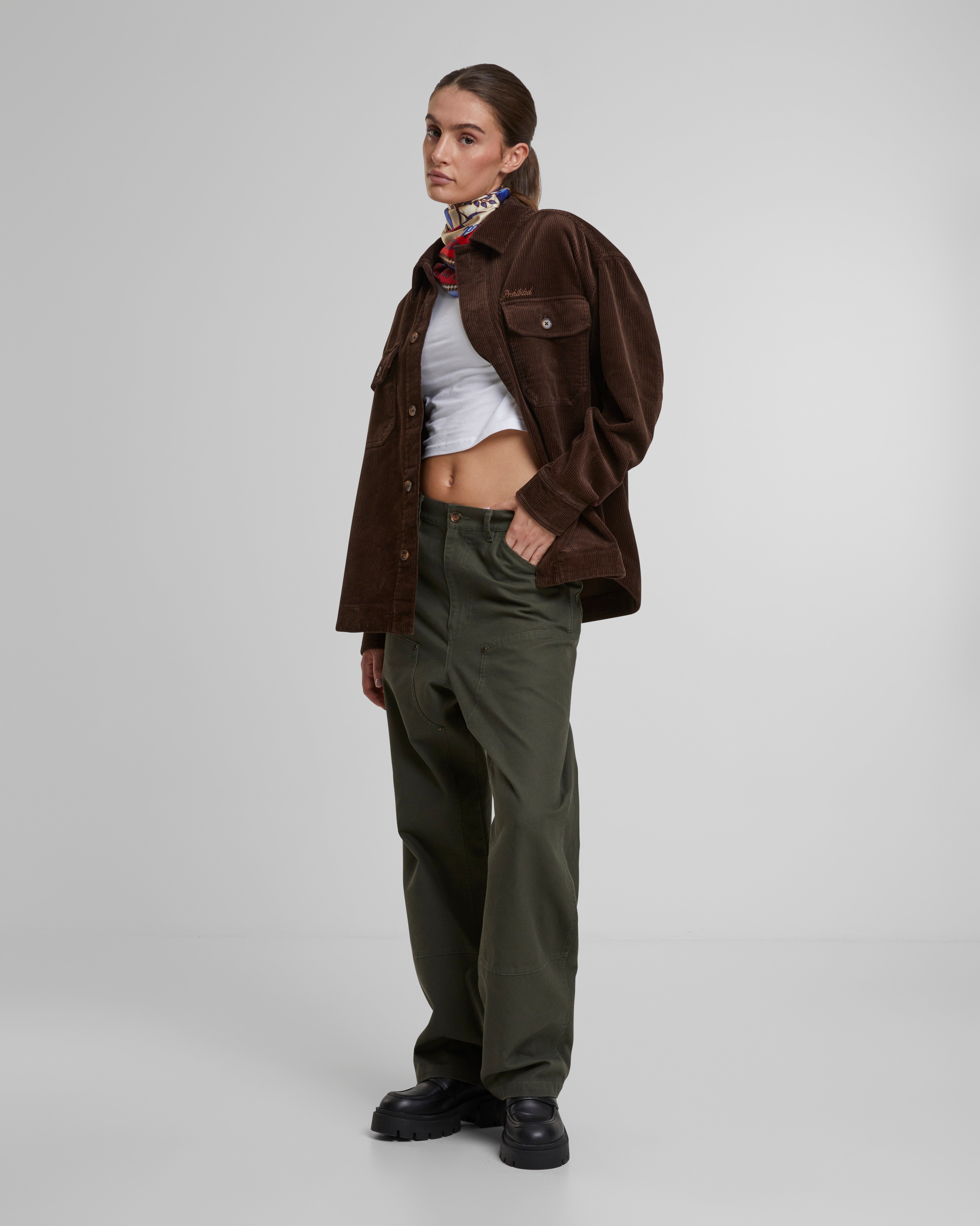 Men's Corduroy Overshirt Jacket in Rich Brown - Casual Layering for Fall & Winter | Perfect for Outdoor Adventures and Urban Style