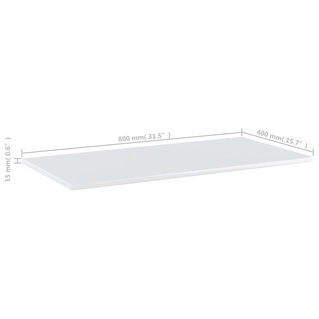 Extra Storage Space Floating Shelf - 4 Pack High Gloss White Bookshelf Boards 31.5