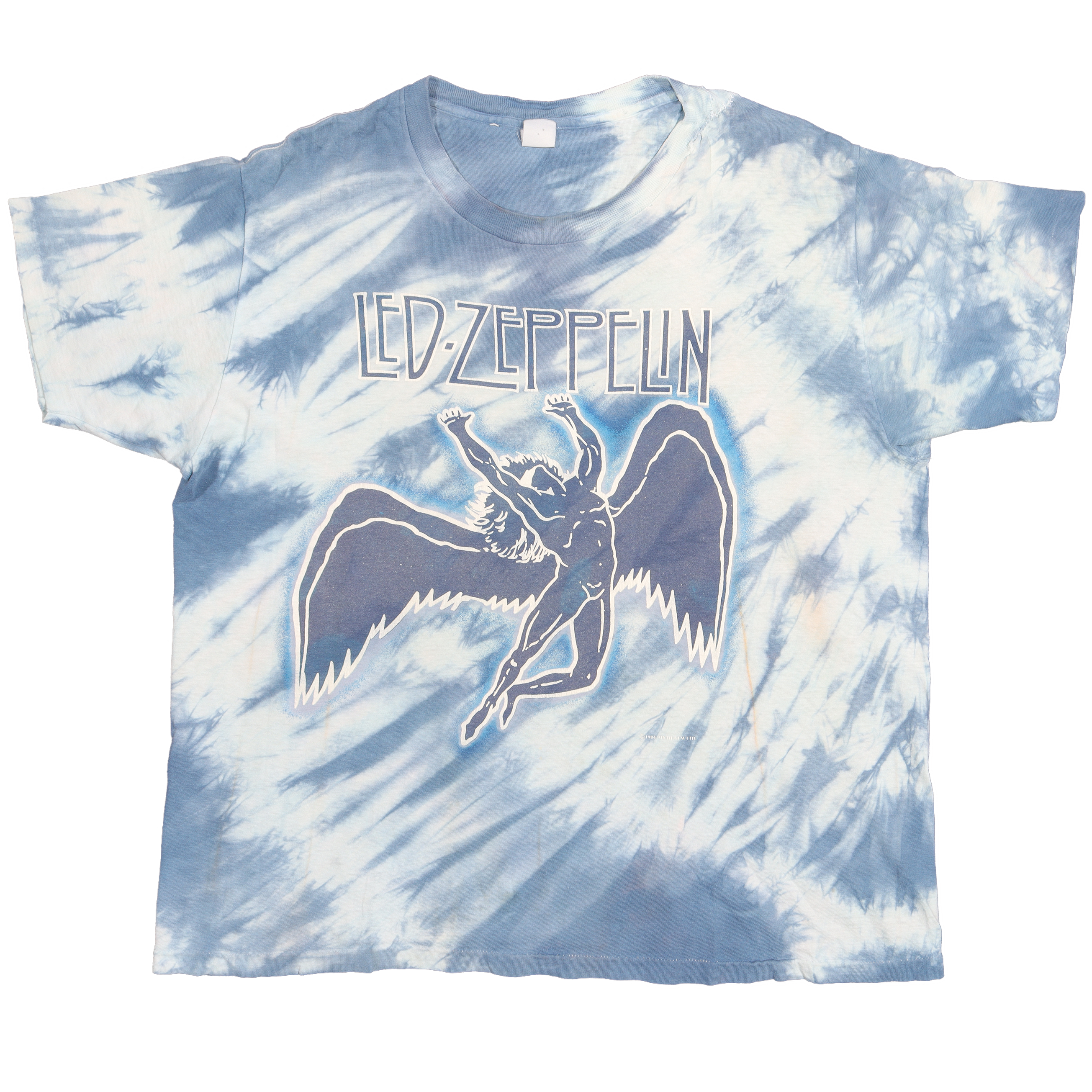 Vintage 1984 Led Zeppelin 'SWAN SONG' Tour T-Shirt - Classic Rock Band Merchandise for Concerts & Music Festivals