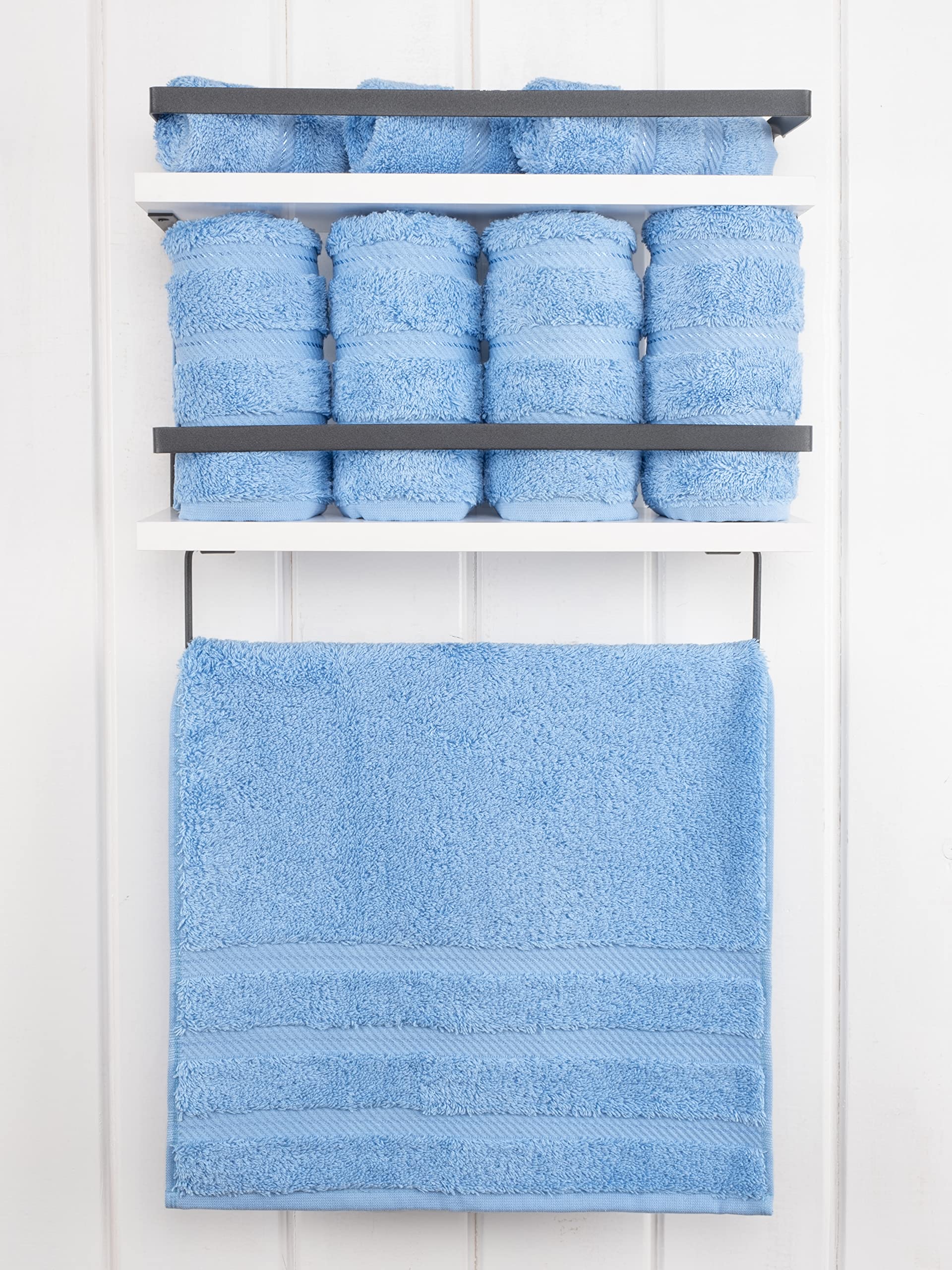 Premium 6-Piece Soft Linen Towel Set with 4 Bath & 4 Hand Towels - Luxury Spa & Bathroom Essentials for Home, Hotel & Gift Giving