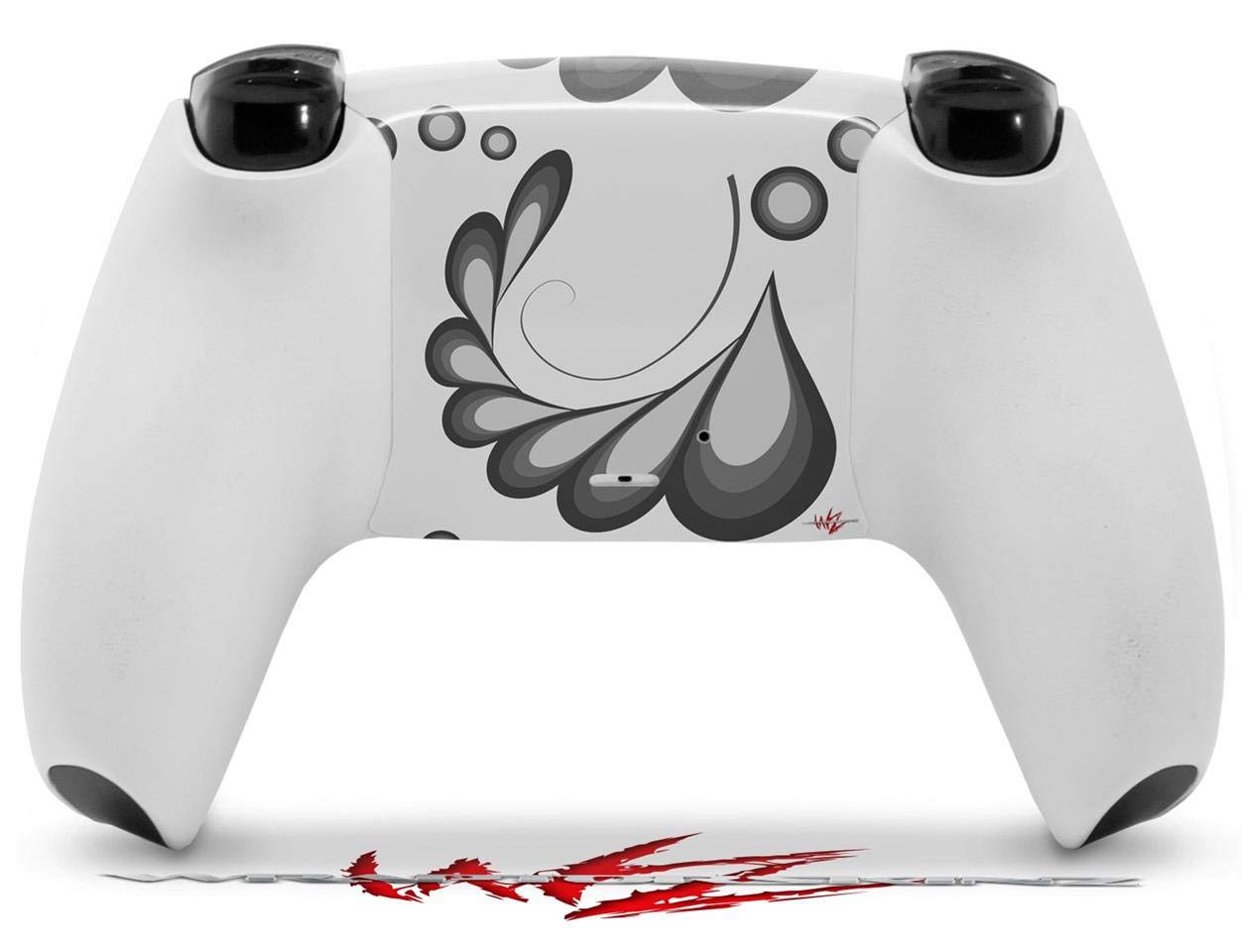 Sony PS5 DualSense Skin Wrap - Petals Gray for Gaming Protection