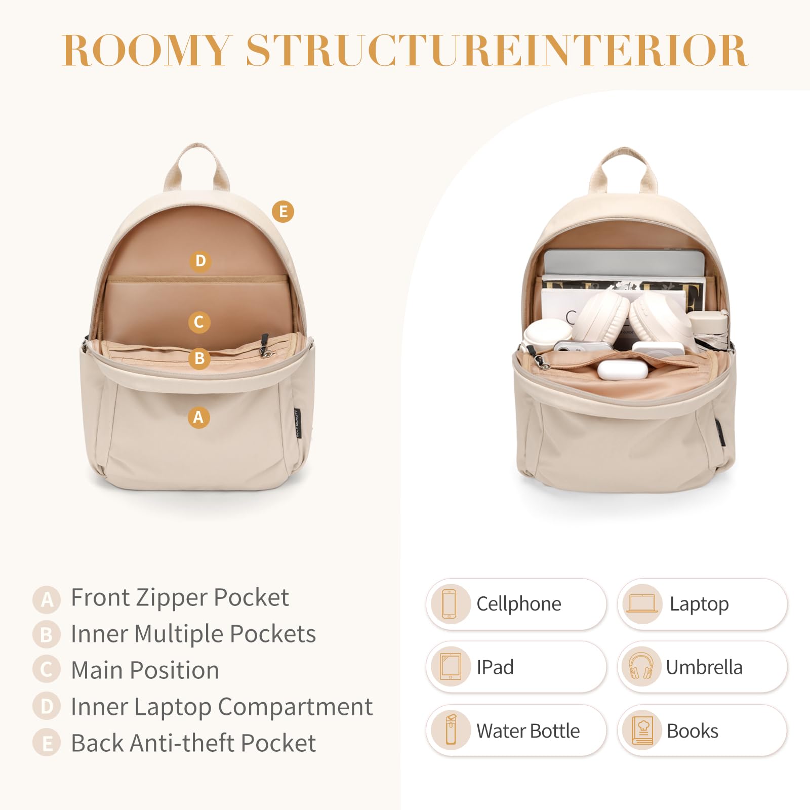 Stylish Mini Backpack for Women - Lightweight Small Backpack Purse for Golf, Work, Travel & Daily Use | Durable & Fashionable Daypack for Commuting, Shopping & Outdoor Activities