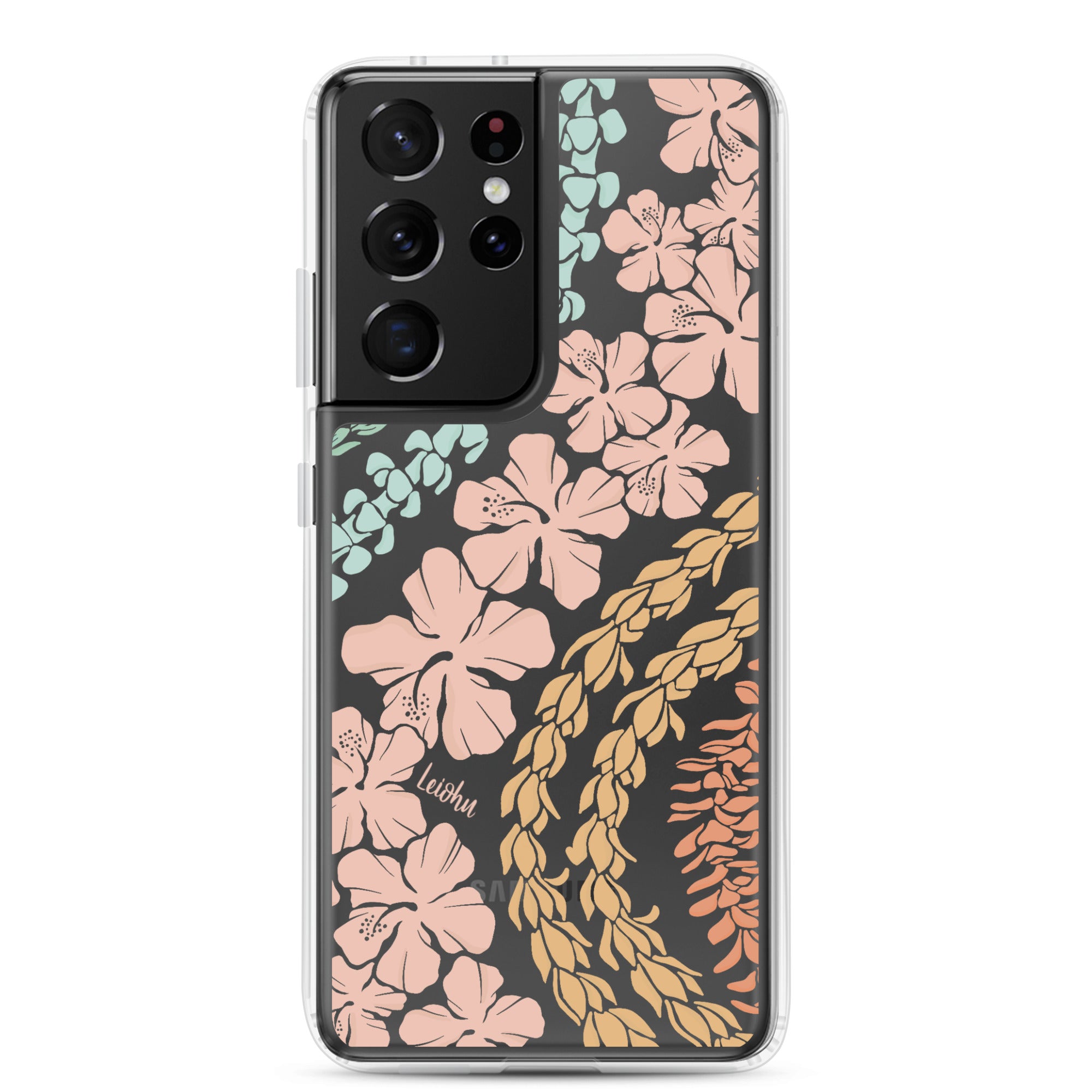 Groovy Lei Clear Protective Case for Samsung Galaxy - Slim & Durable Phone Cover for Everyday Use & Travel