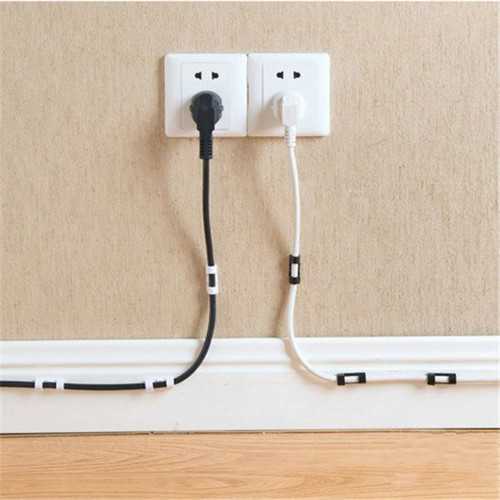 Bakeey 16-Piece Large Wire Cable Holder Clip Winder - Cable Organizer for Home Office, Desk, TV, Computer, and Electronics Management - Perfect for Cord Storage and Cable Management Solutions