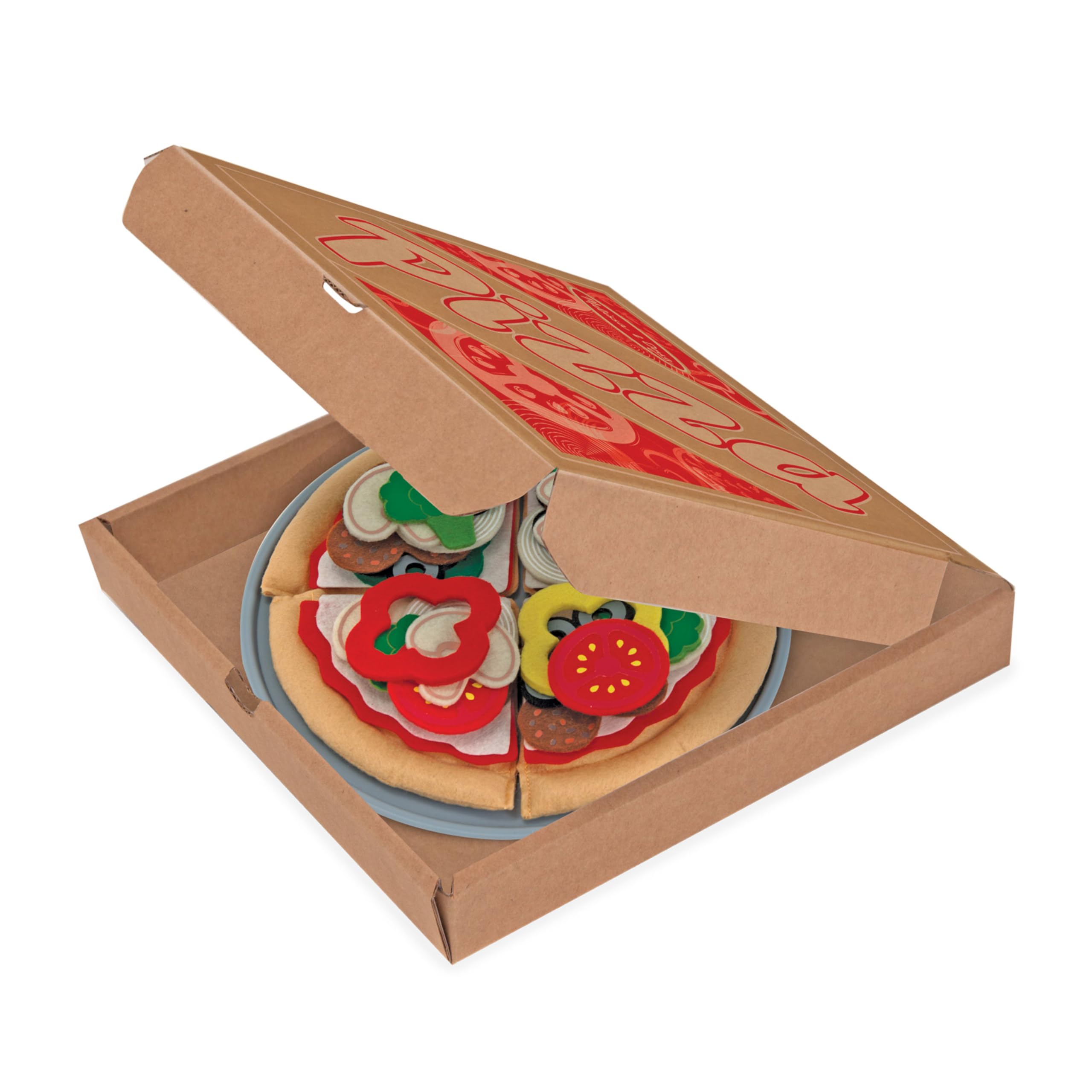 Melissa & Doug Felt Food Mix 'n Match Pizza Play Set (40 Pieces) - Pretend Play Pizza Toy for Kids Ages 2+, Educational Kitchen Toy for Toddlers - Perfect for Imaginative Play, Birthday Gifts & Preschool Learning Activities