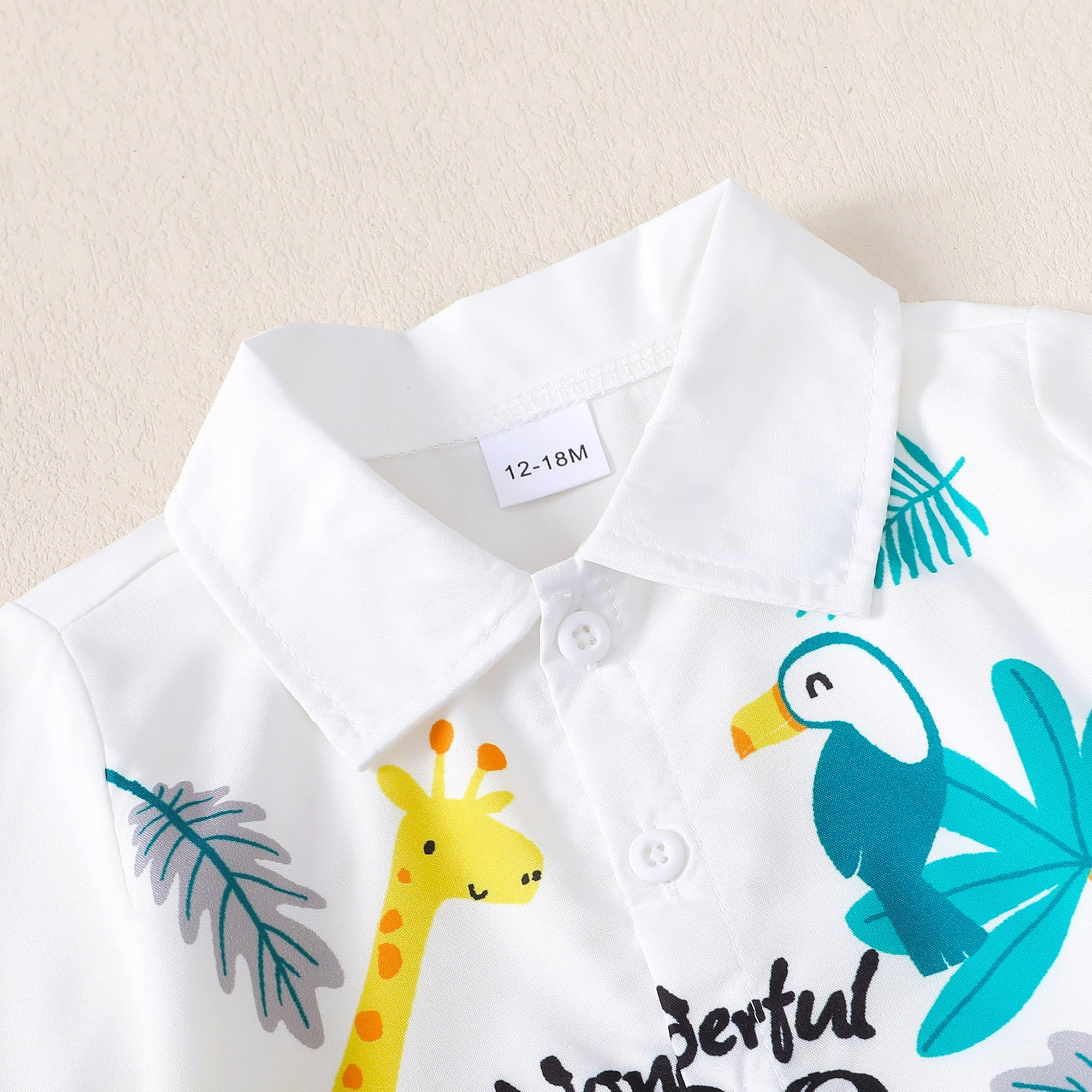Toddler Boys Summer Outfit Set - Cotton Short Sleeve Shirt & Shorts for Baby Boys | Playtime, Beach & Outdoor Activities